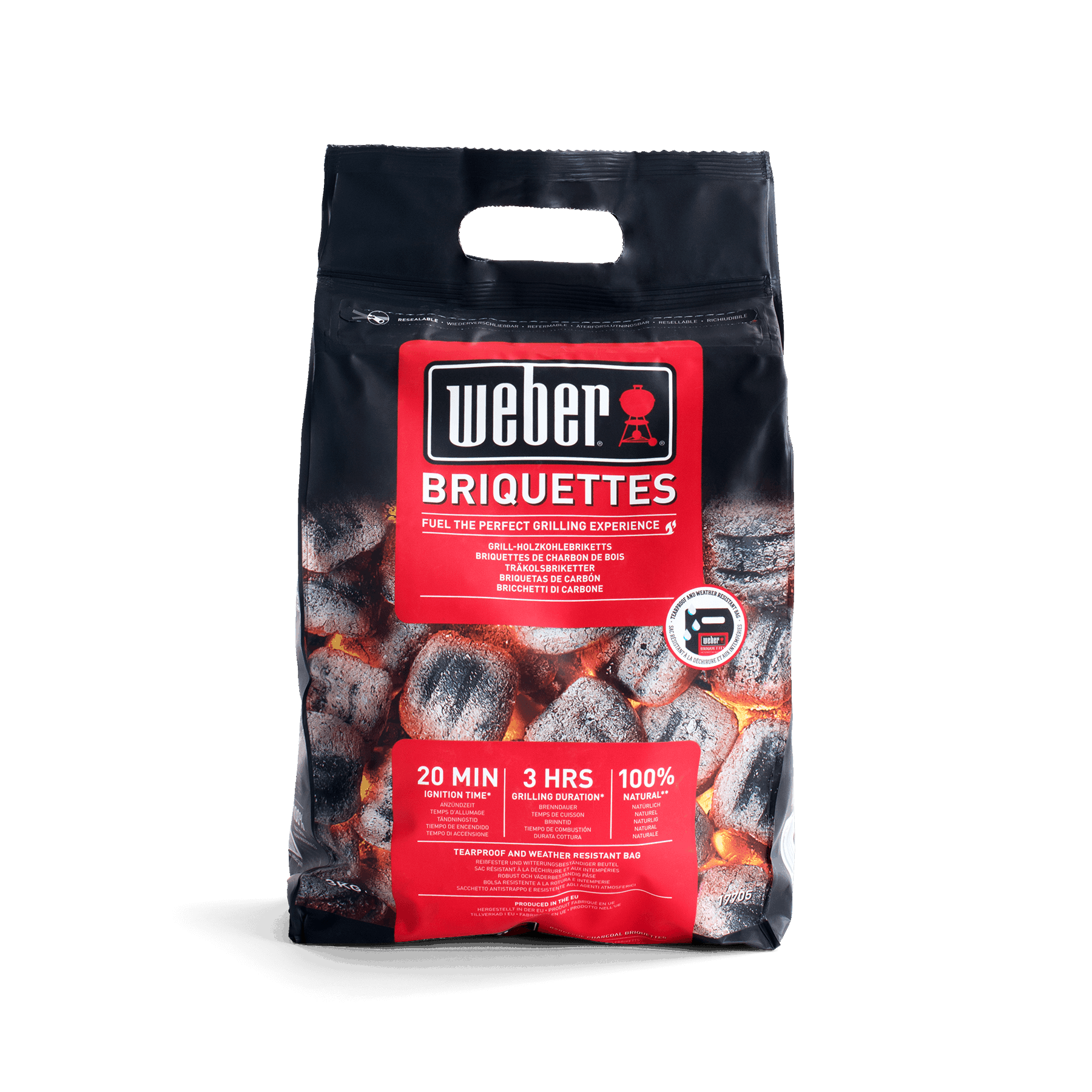 Barbacoa de carbón+ 3kg de briquetas WEBER recomendado para de 6 a 10 comensales - 3