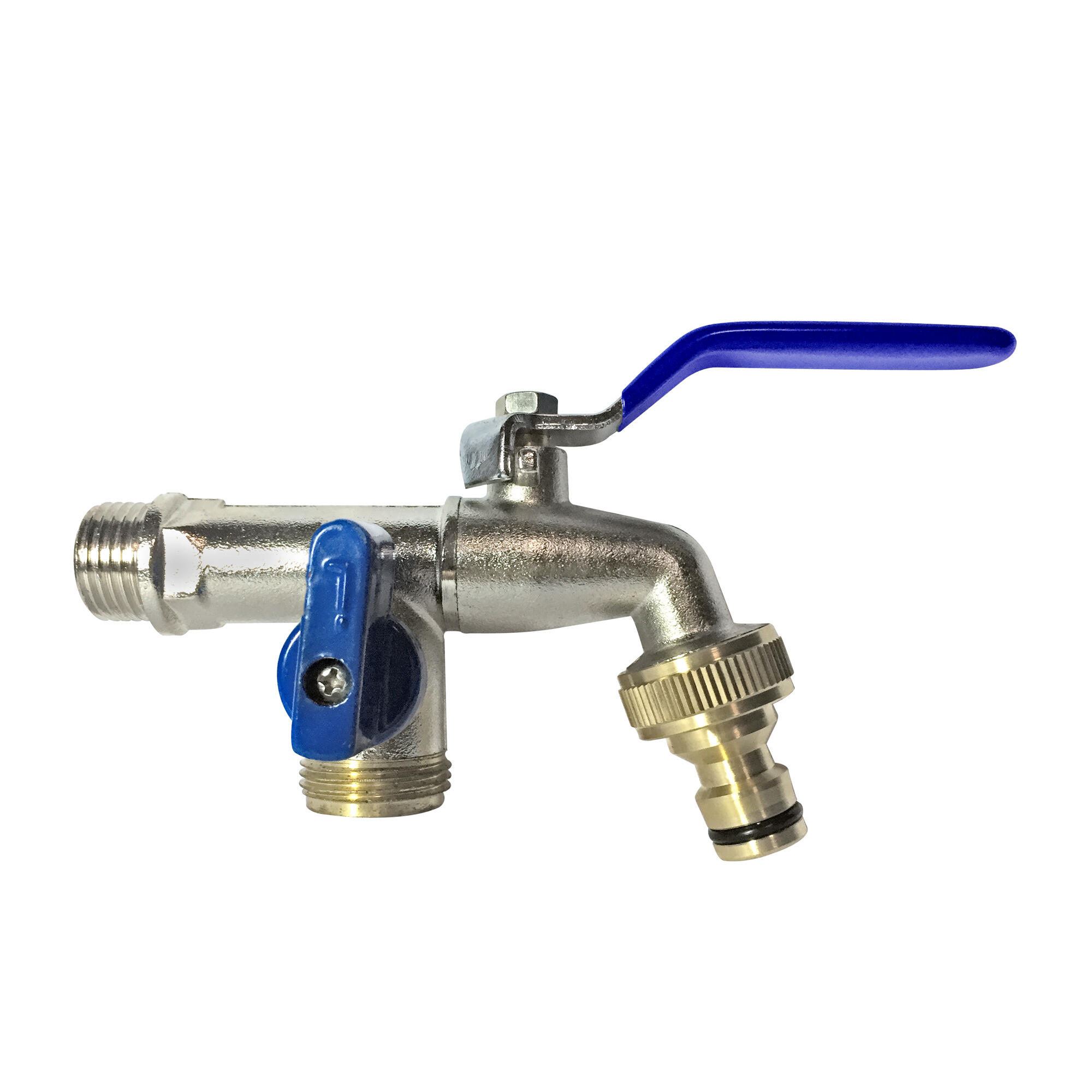 S&M  Grifo Eco Para Dos Mangueras Conexión M 1/2 Salidas M 3/4 , Leroy Merlin