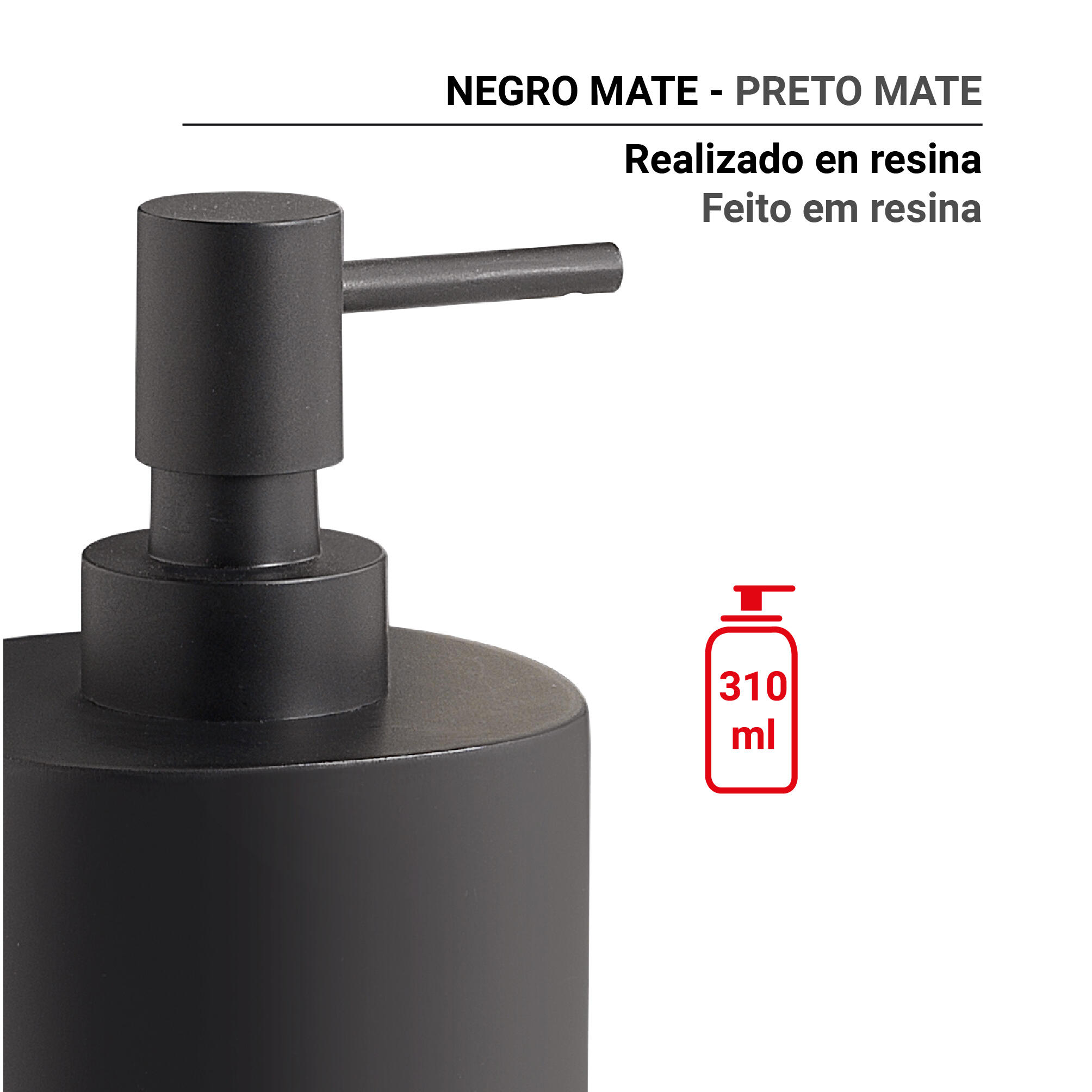 Dispensador  Ylenia negro mate - 4