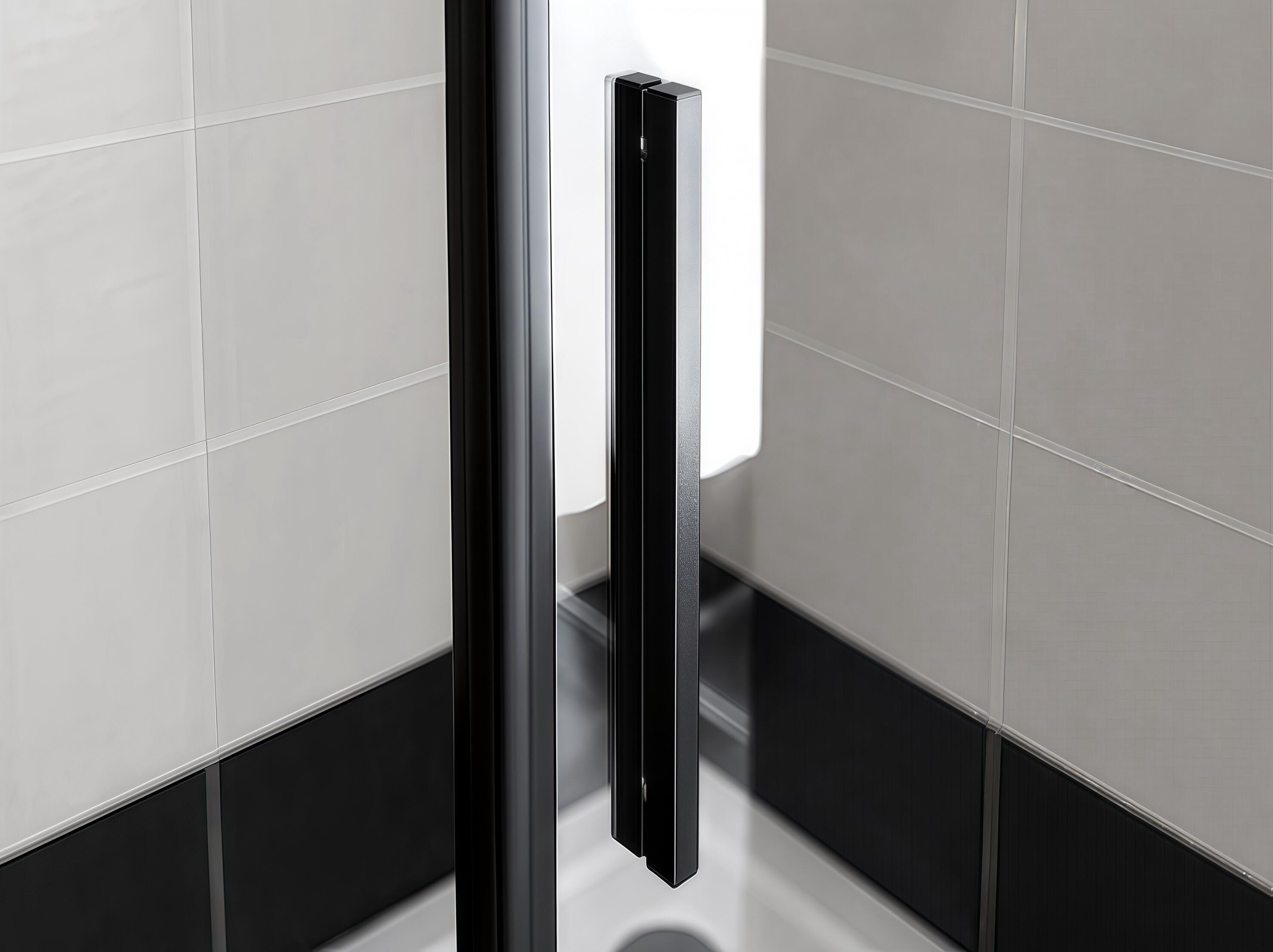 Cabine de duche quadrada 70x70x195 cm perfil preto Aqua - 5