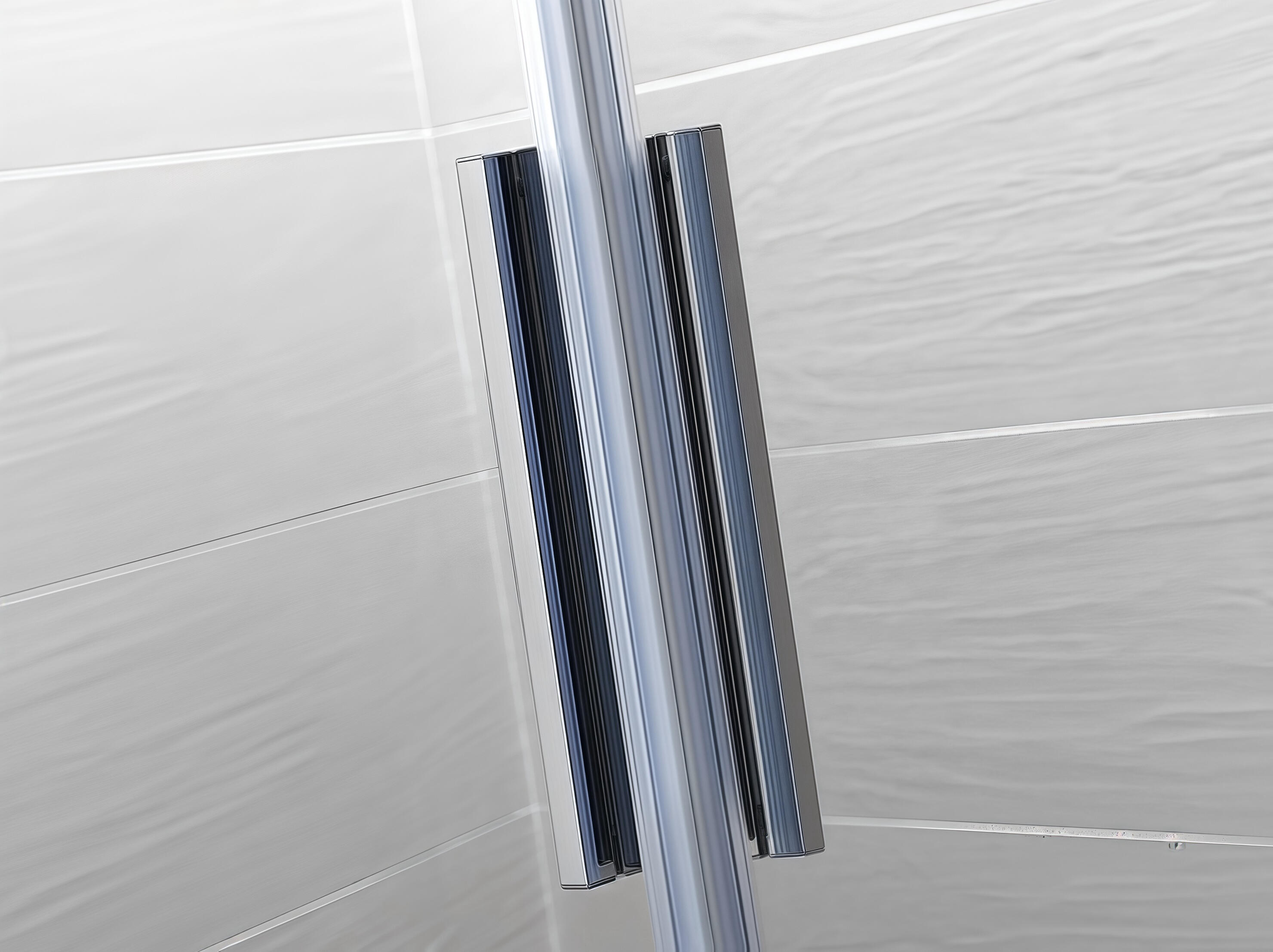 Cabine de duche rectangular  70x100x195 cm perfil cromado Aqua - 3