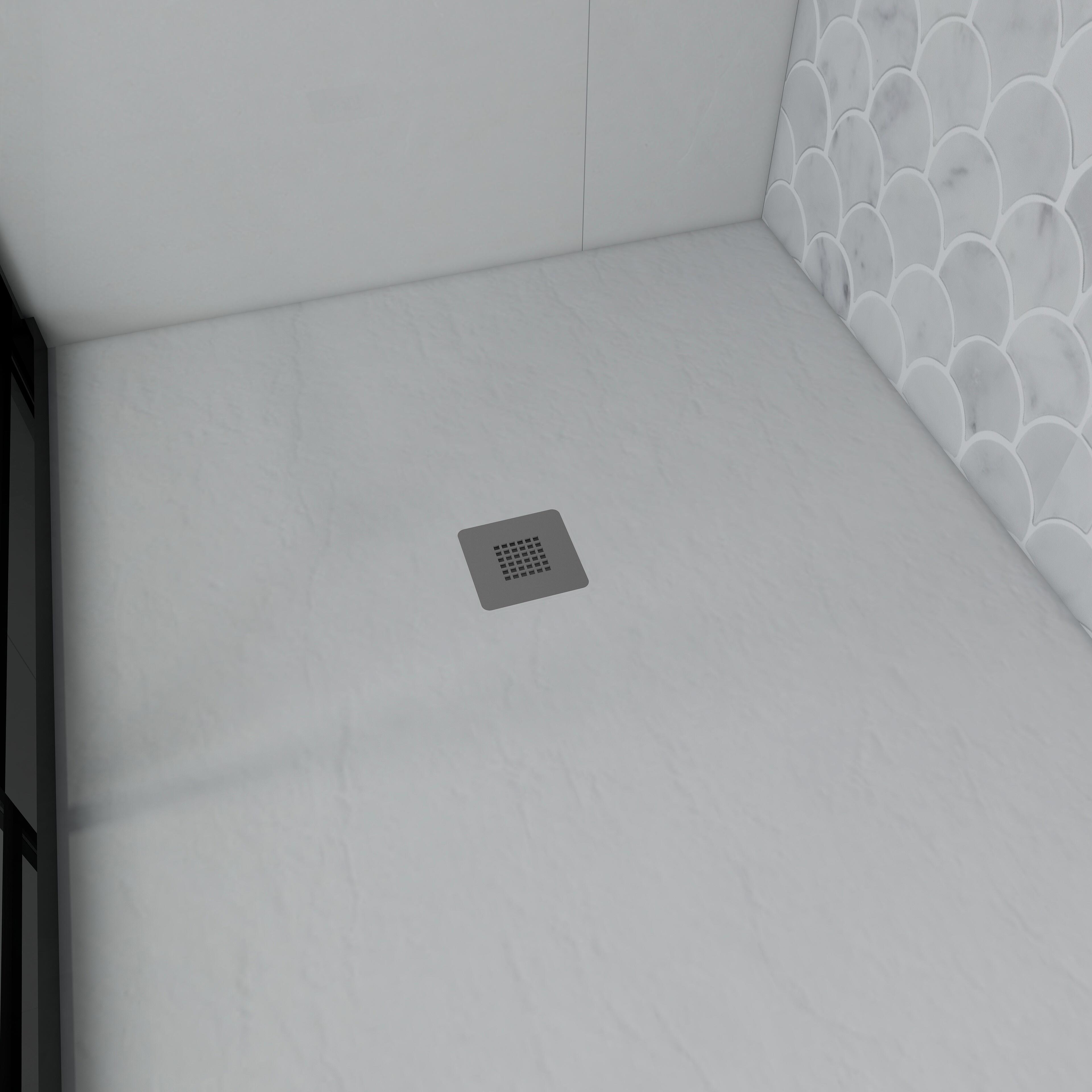 Base de duche 70x120xcm branco Resina - 6