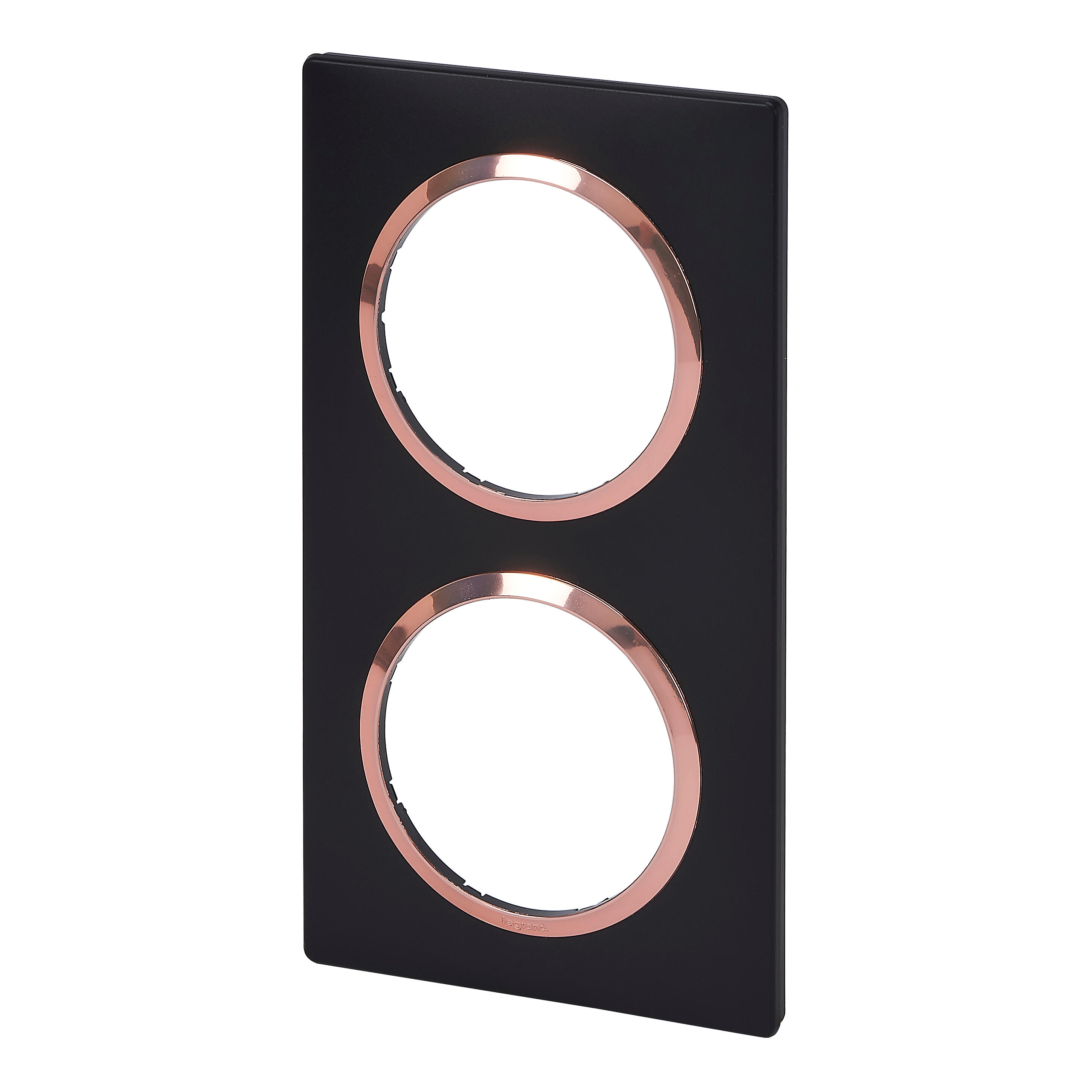 Plaque double Dooxie, LEGRAND, noir et cuivre - 3