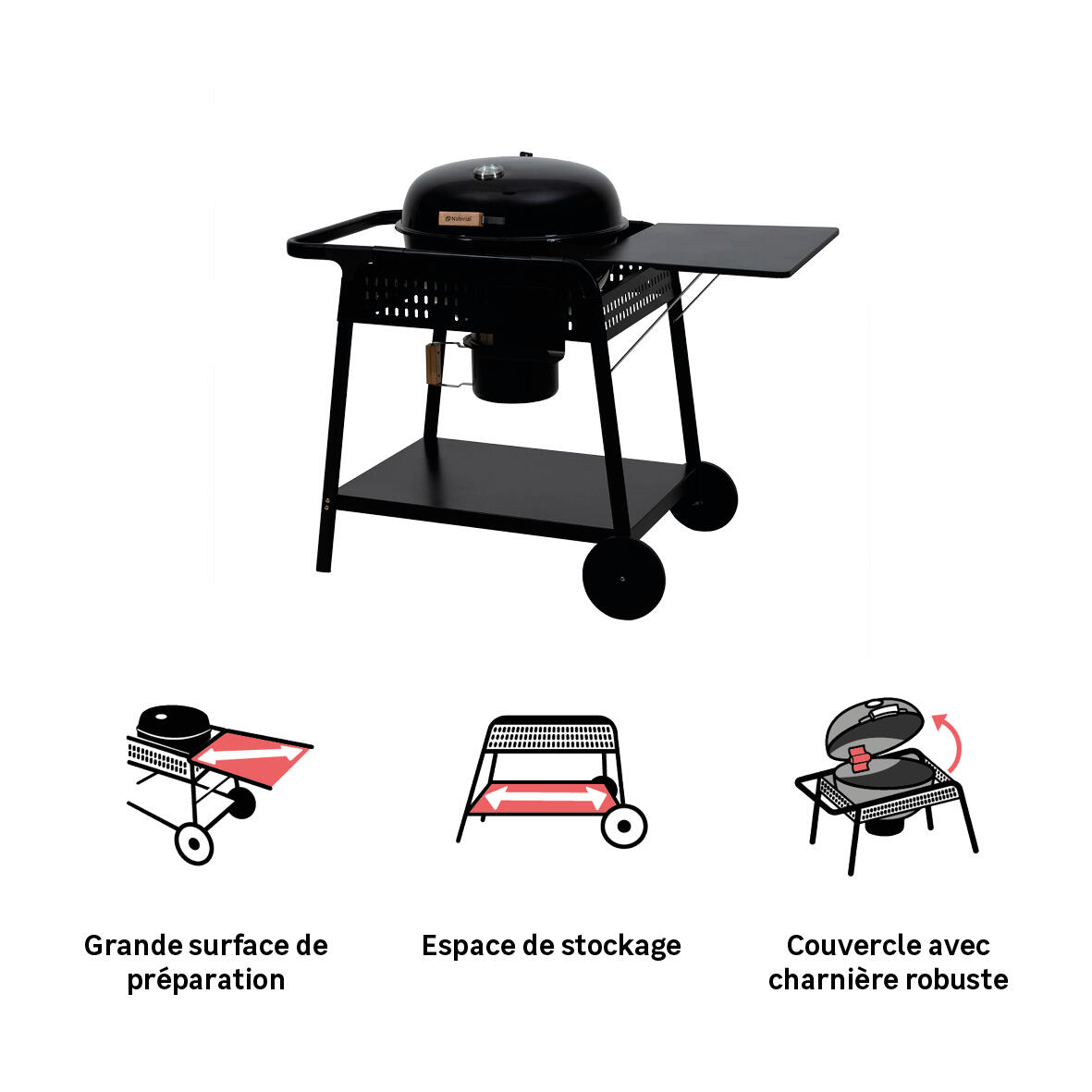 Barbecue Phoenix Gamma sur chariot NATERIAL - 3