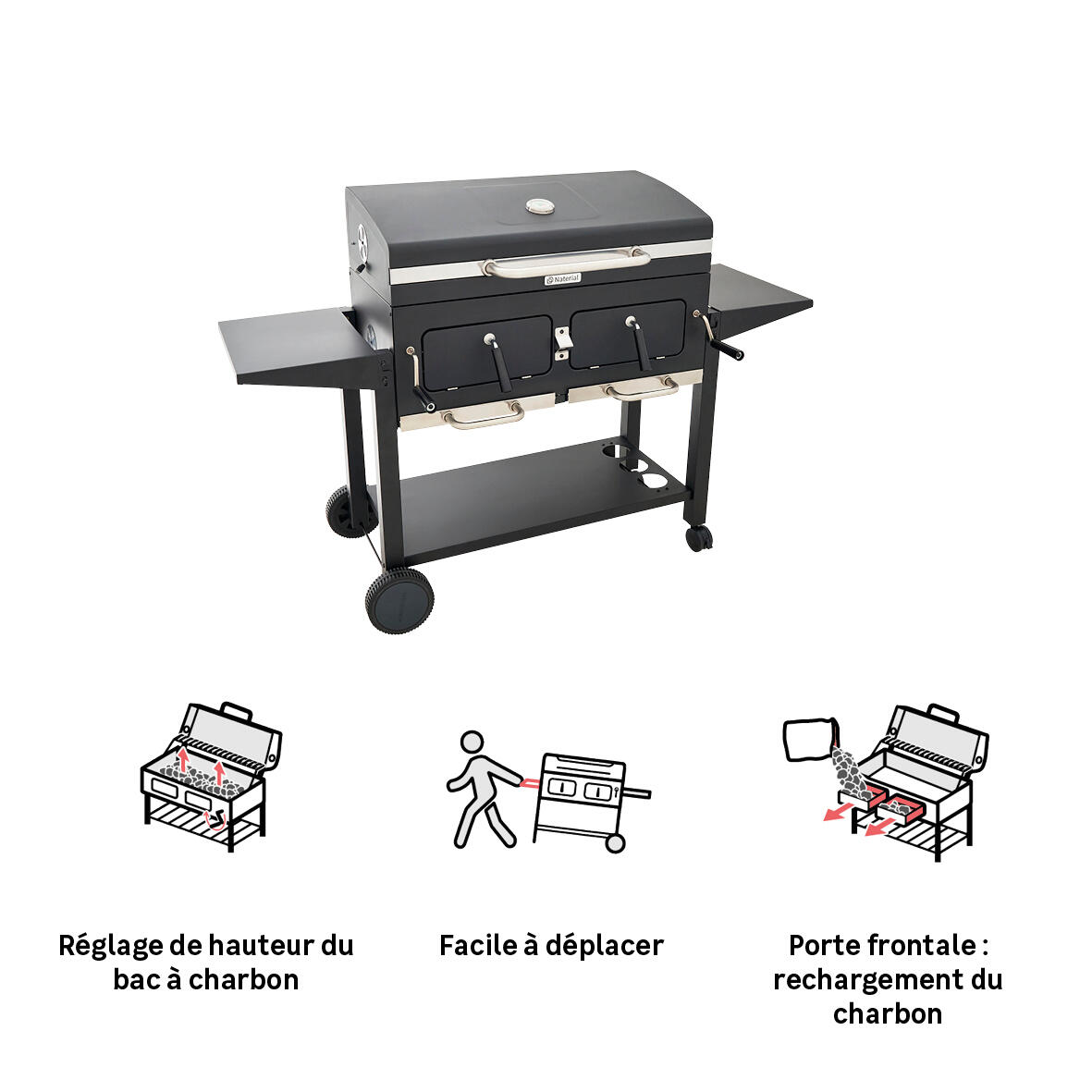 Barbecue king size 2 foyers indépendants Centaurus NATERIAL - 3