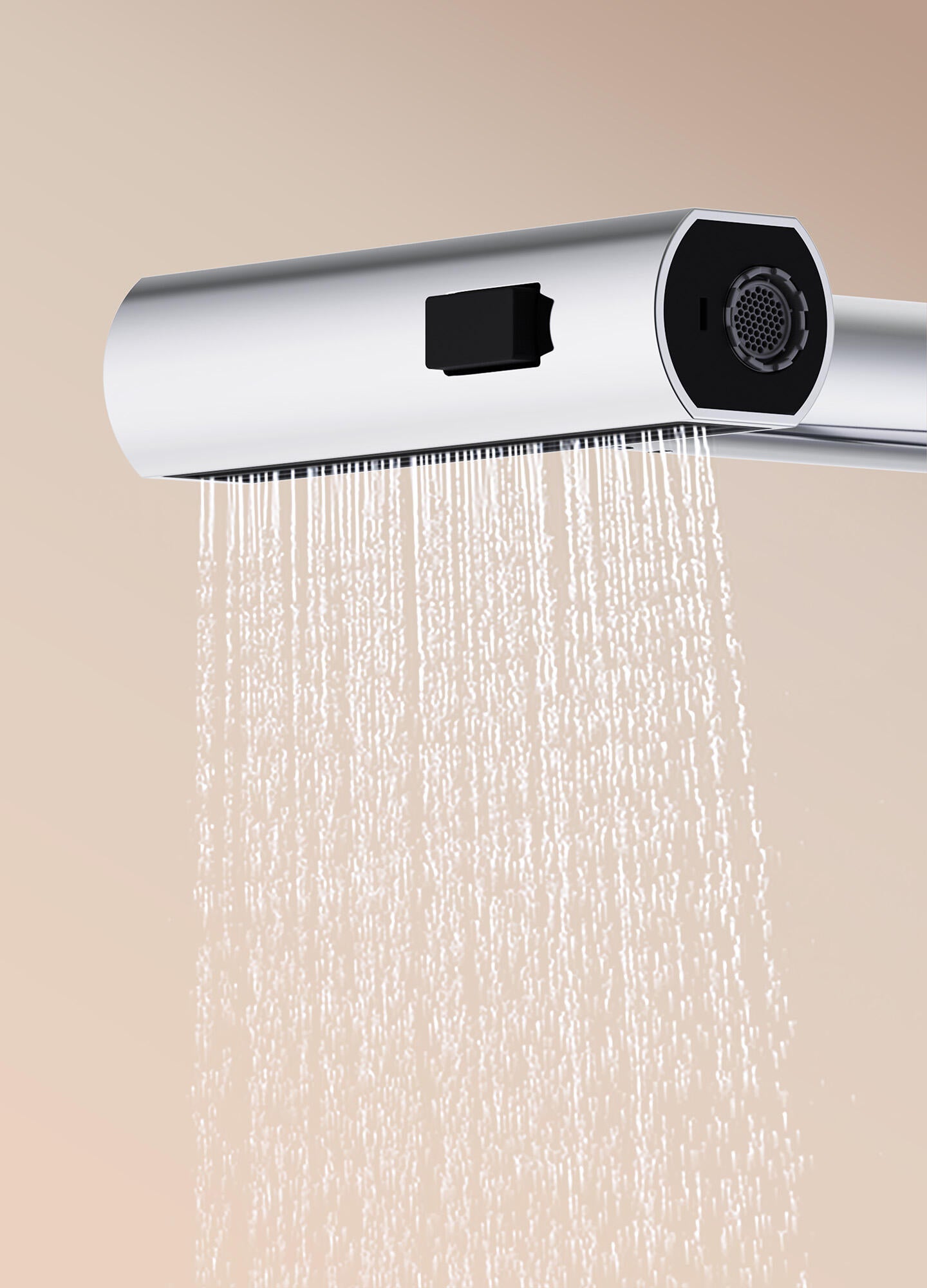 Torneira de bancada com chuveiro extraível cinza cromado Essebagno EsseRain - 7