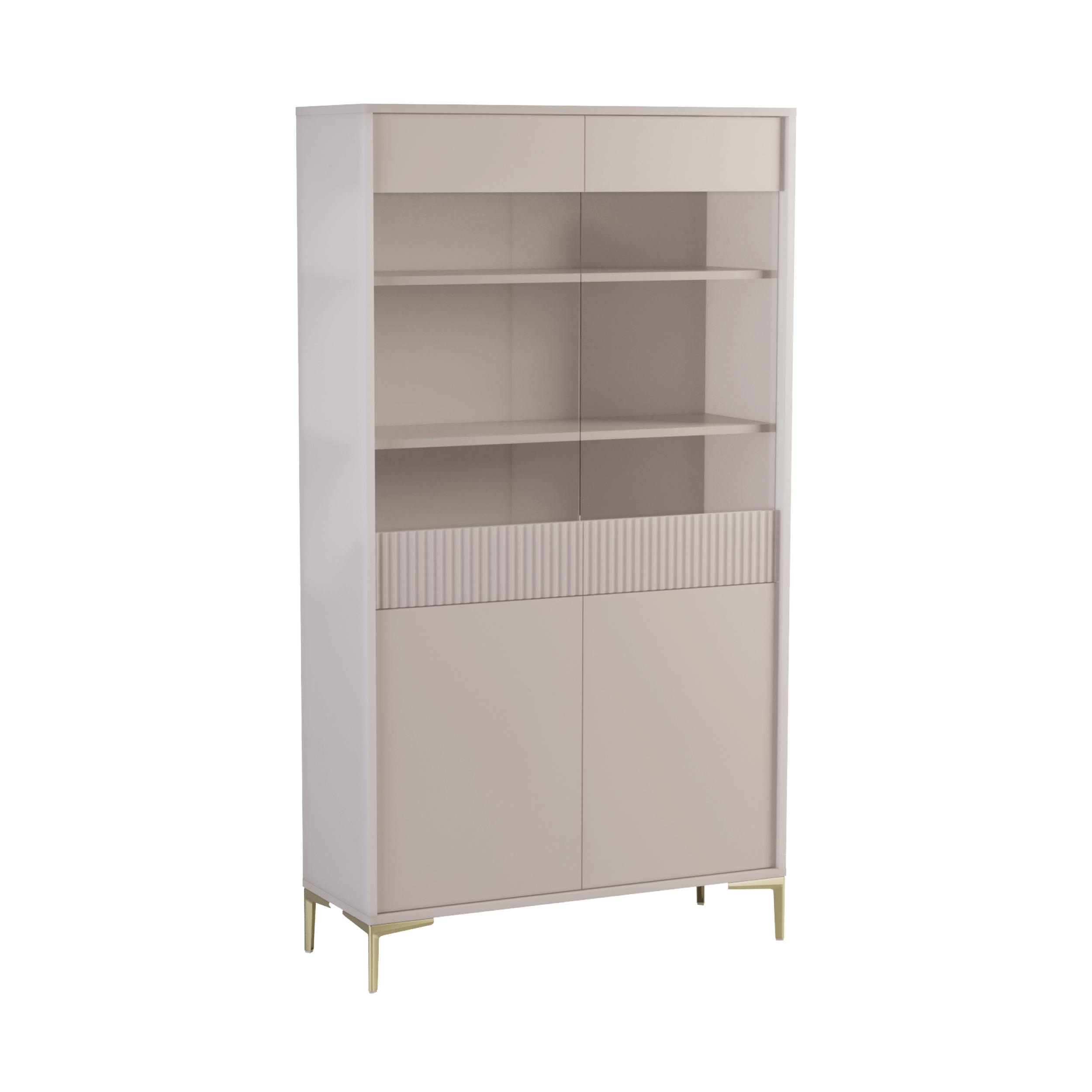 Witryna Uni beżowa 102.5x38x187 cm