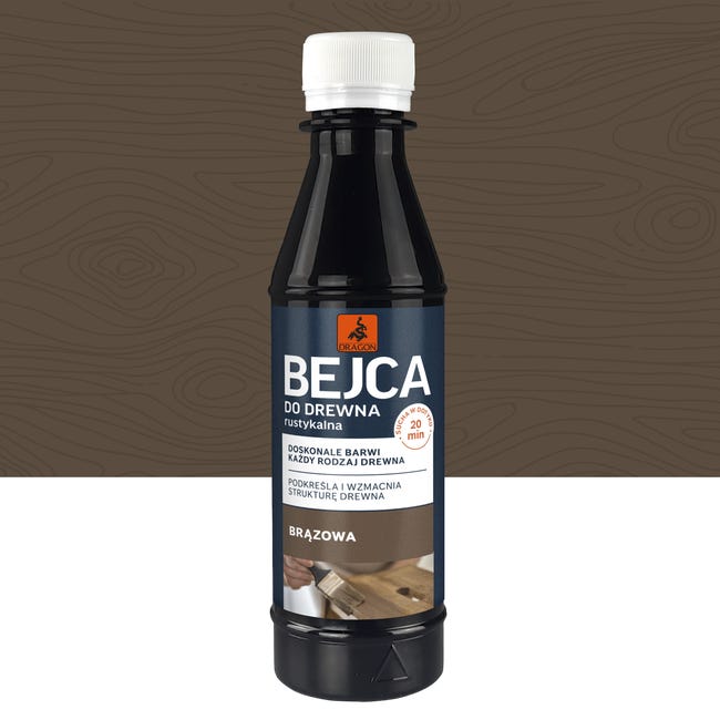 Bejca do drewna rustykalna 0,2 l czarna Dragon
