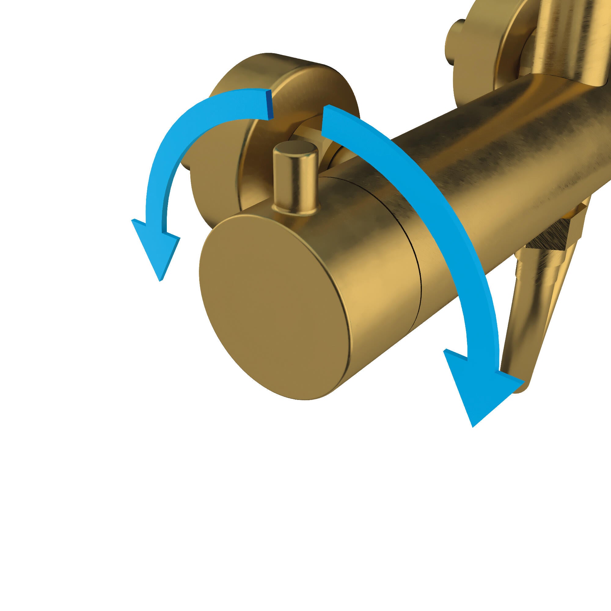 Columna de ducha monomando GME Slim amarillo/dorado cepillado, pvd - 4