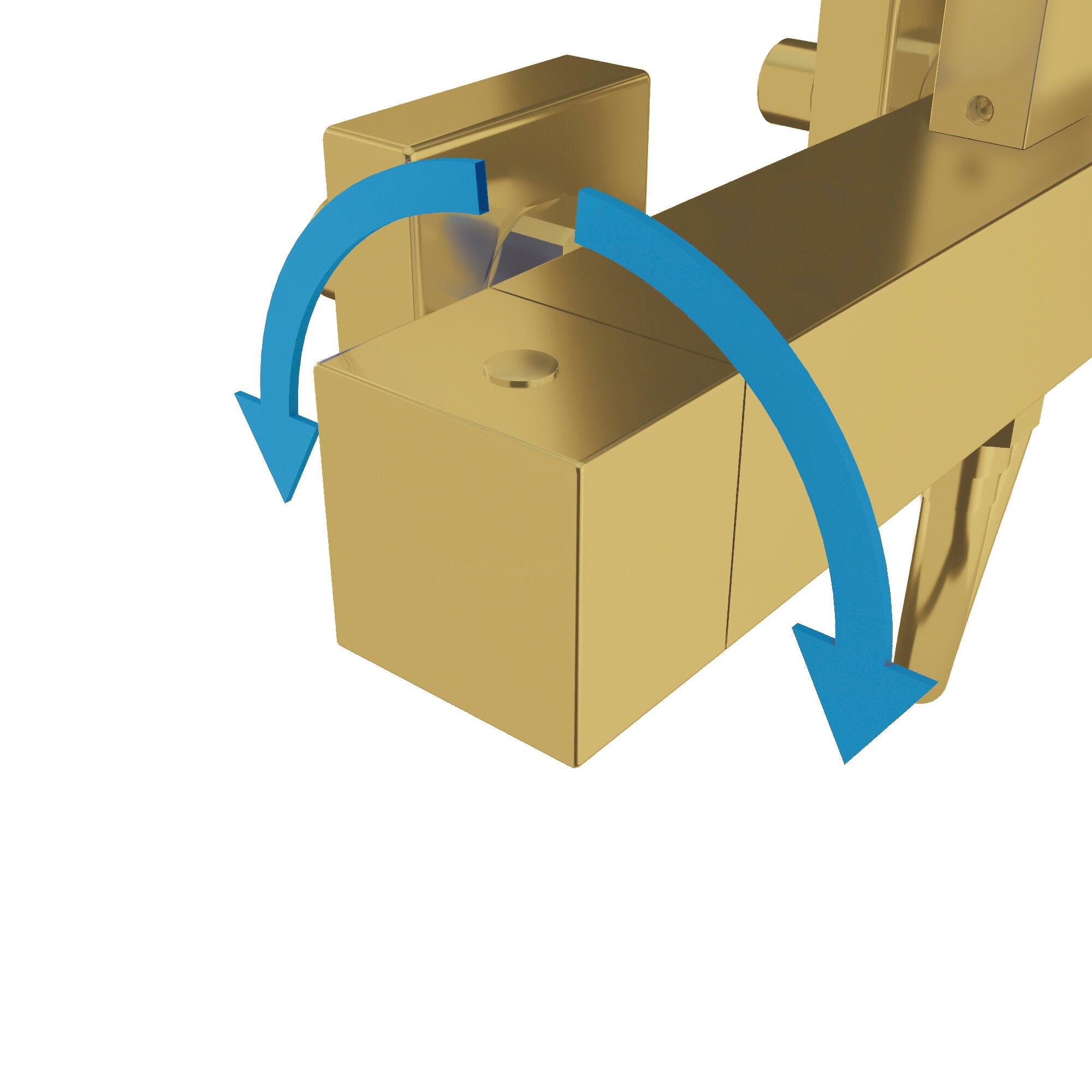 Columna de ducha monomando GME Slim amarillo/dorado cepillado, pvd - 4