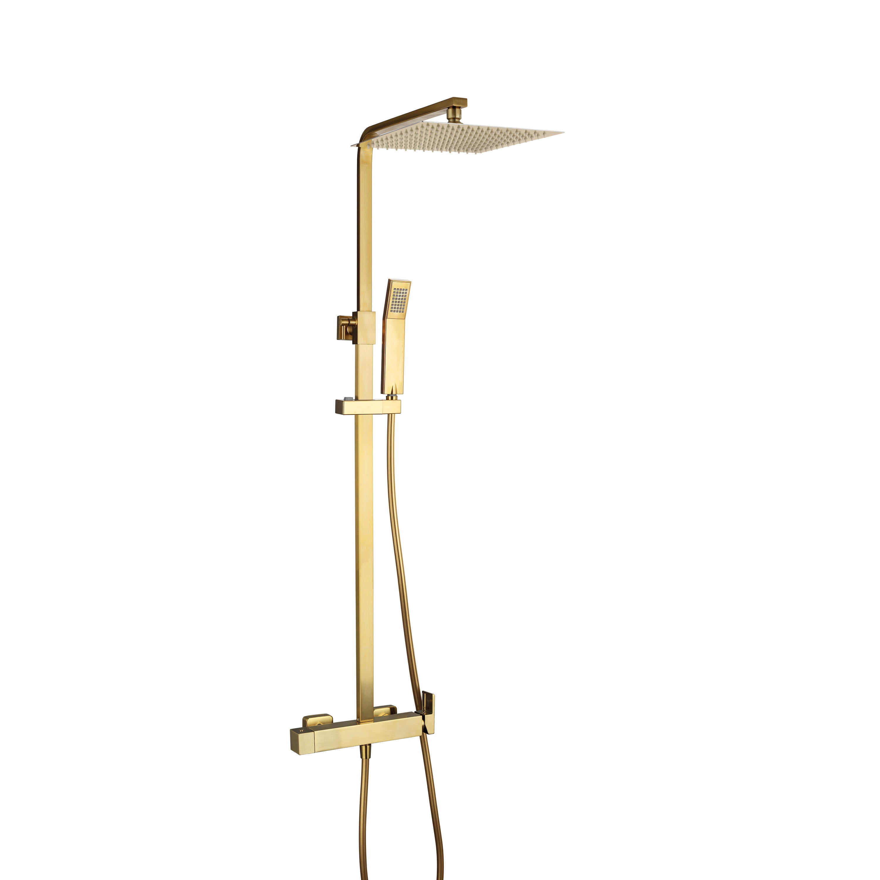 Columna de ducha monomando GME Slim amarillo/dorado cepillado, pvd - 3