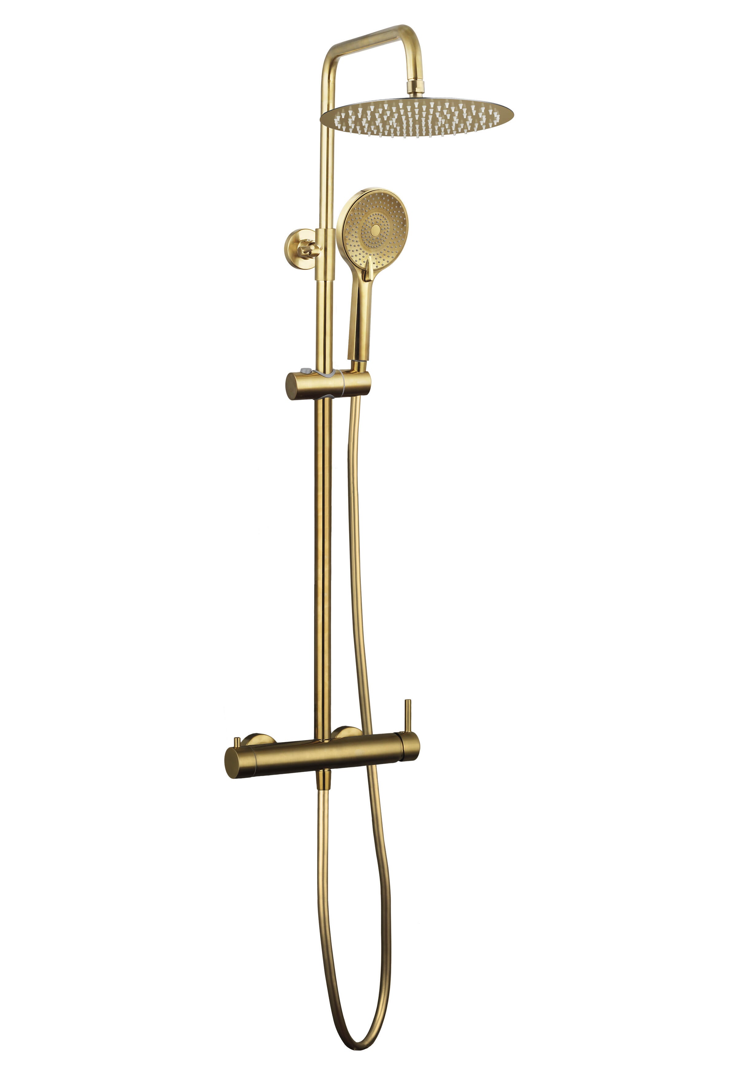 Columna de ducha monomando GME Slim amarillo/dorado cepillado, pvd - 3