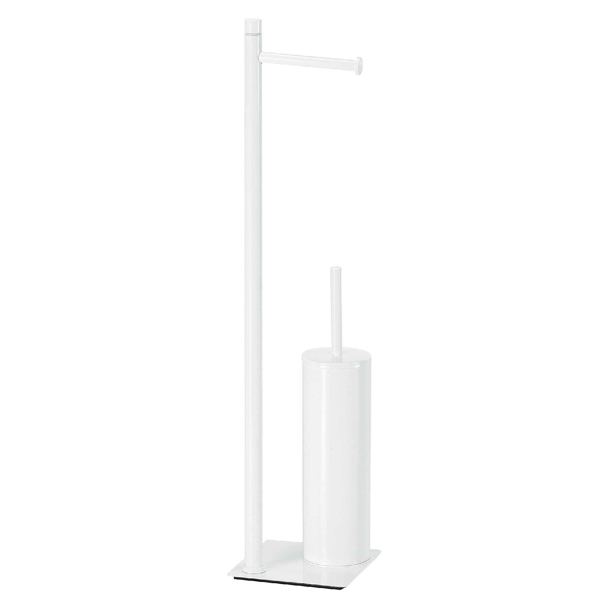 Escobillero y portarrollo trilly blanco brillante 14x63 cm