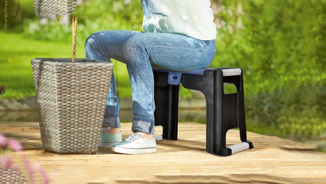 Tabouret de Jardin réversible agenouilloir avec rangement 