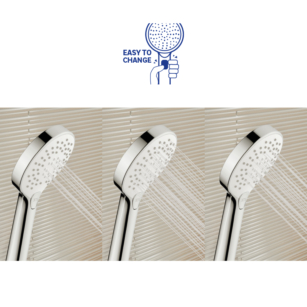 Icono de Chrome de la ducha con chorros visuales Sensea - 1