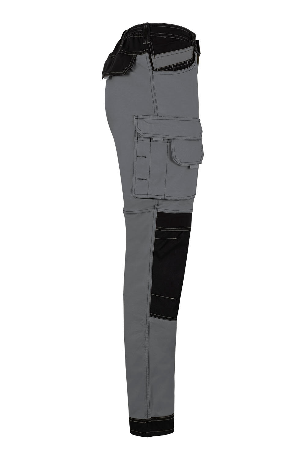 Pantalón canvas stretch bolsillos flotantes velilla - gris/negro - m