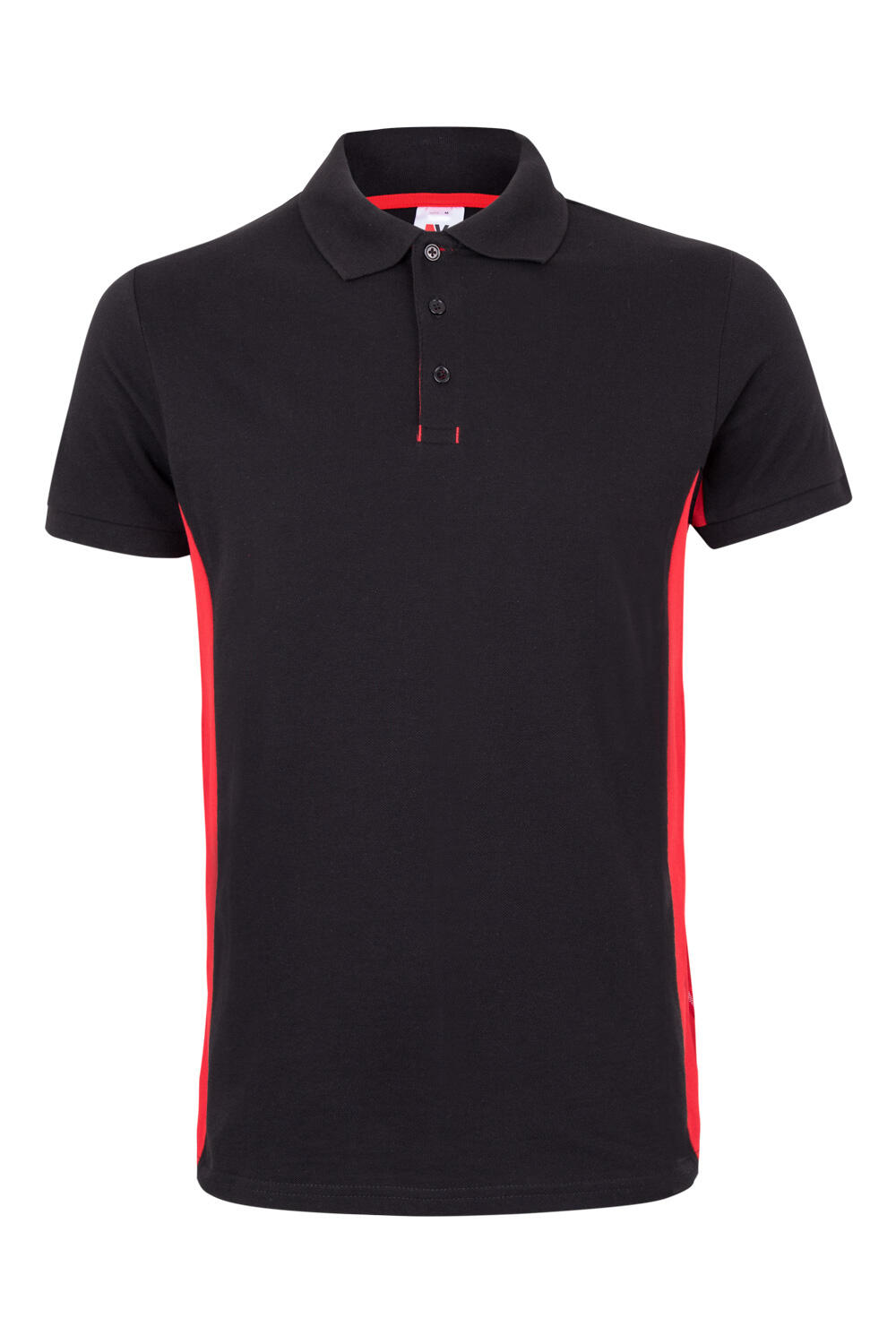 Polo bicolor manga corta velilla - negro/rojo - m