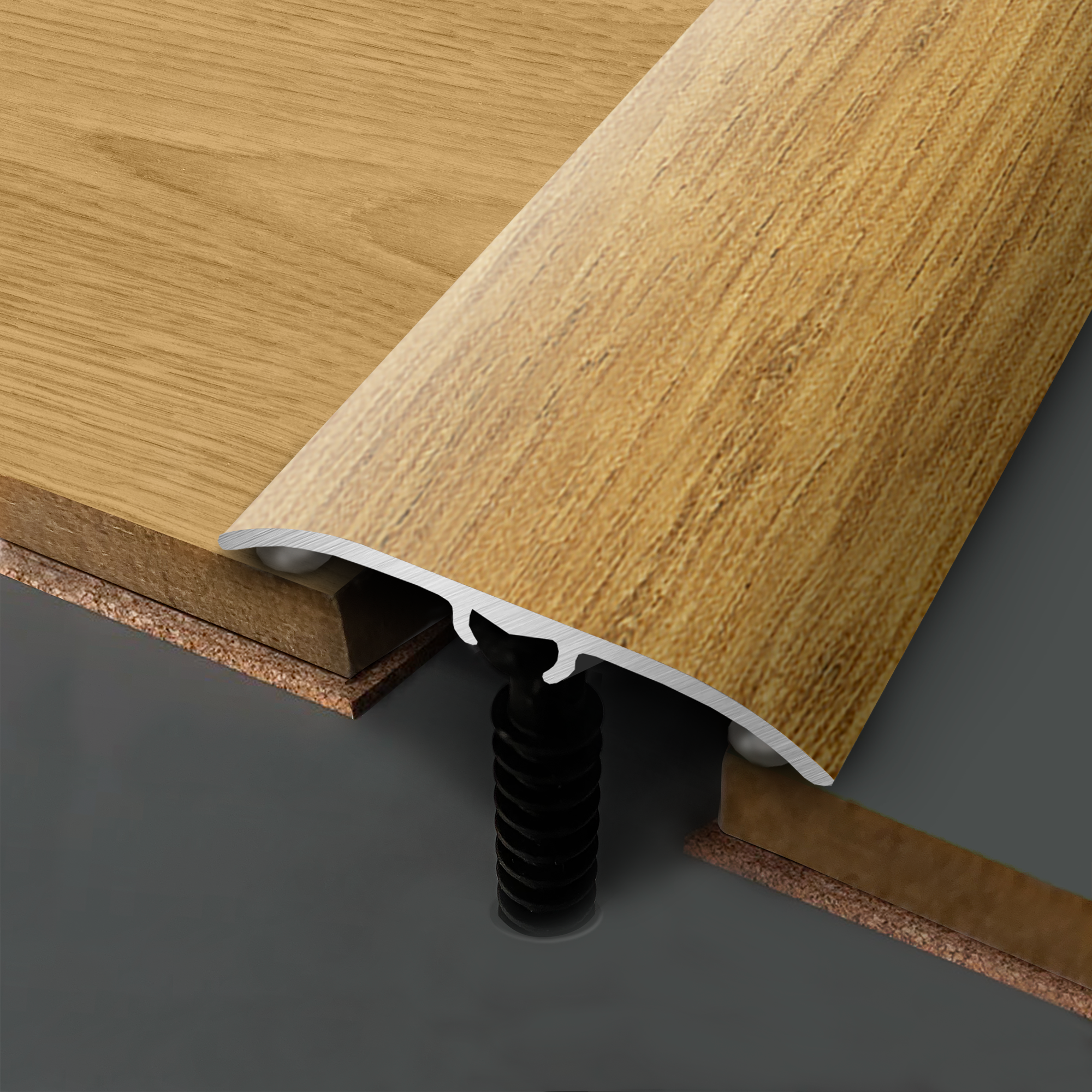 Barre de seuil 4 en 1 alu décor Honey à fixer, l.3.7 cm x L.83 cm ARTENS - 4