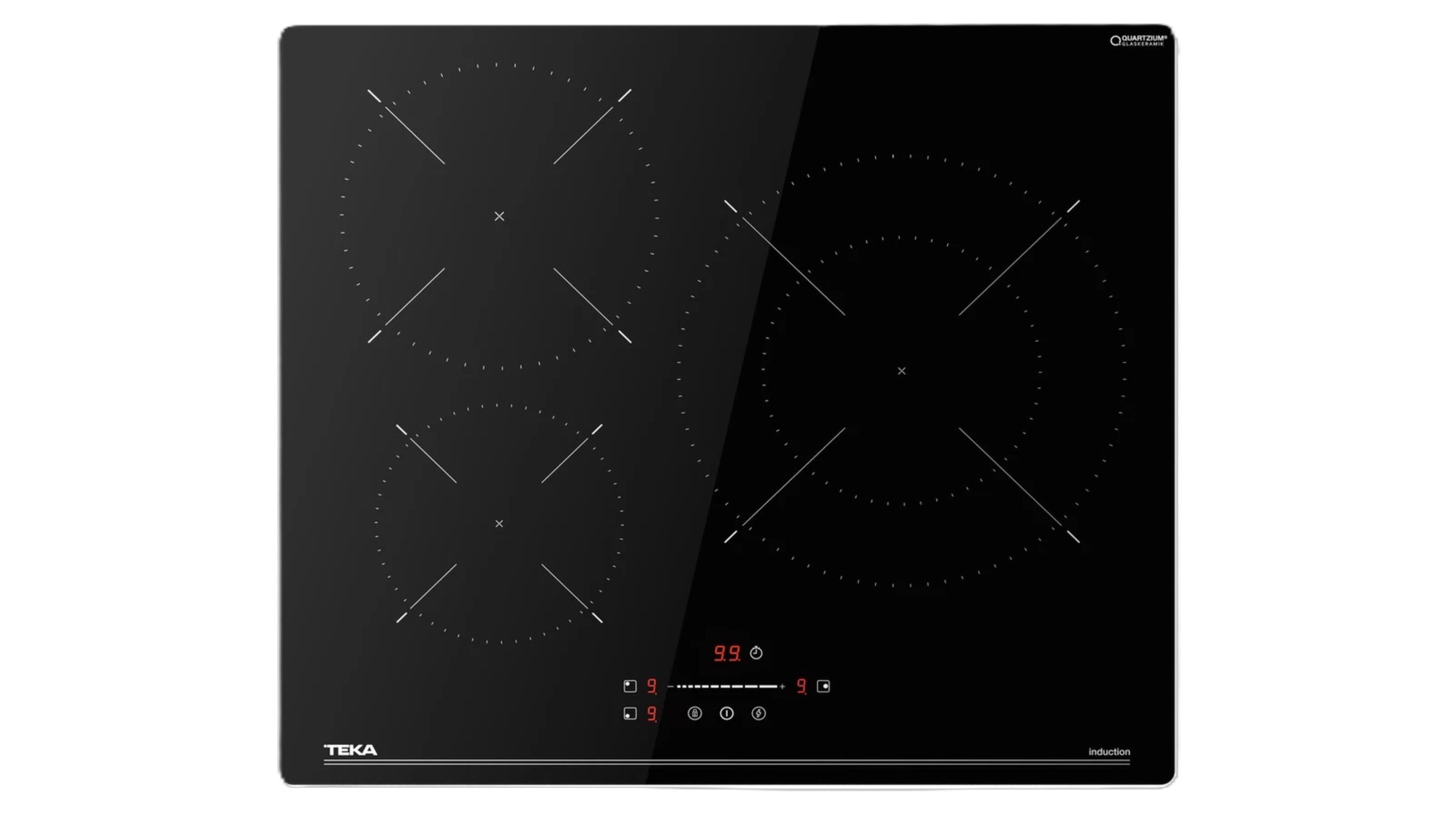 Placa de inducción TEKA IBC 63110 SSM BK con 3 zonas de cocción zona grande de 29cm 7400 W negro 60cm
 - 12
