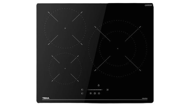 Placa de inducción TEKA IBC 63110 SSM BK con 3 zonas de cocción zona grande de 28cm 7400 W negro 60cm