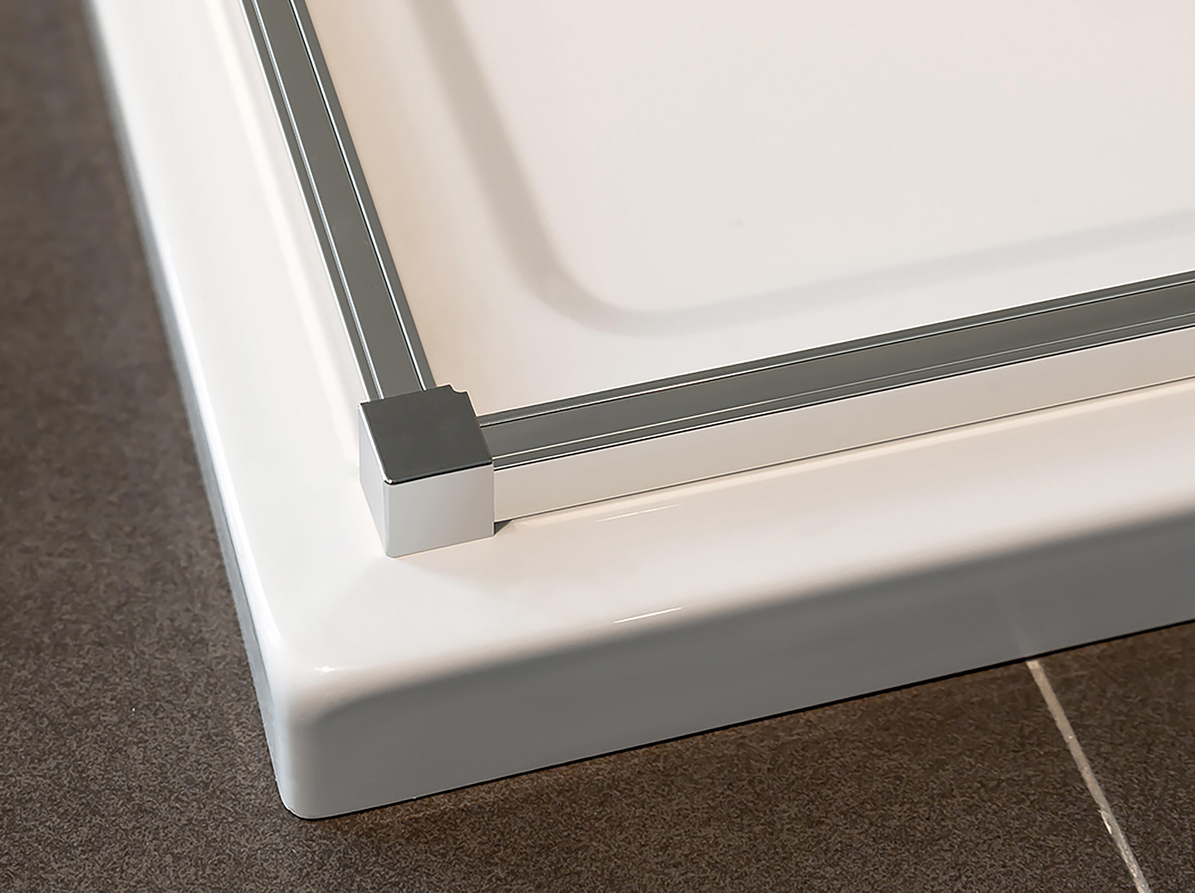 Cabine de duche rectangular  80x100x195 cm perfil cromado Aqua - 2