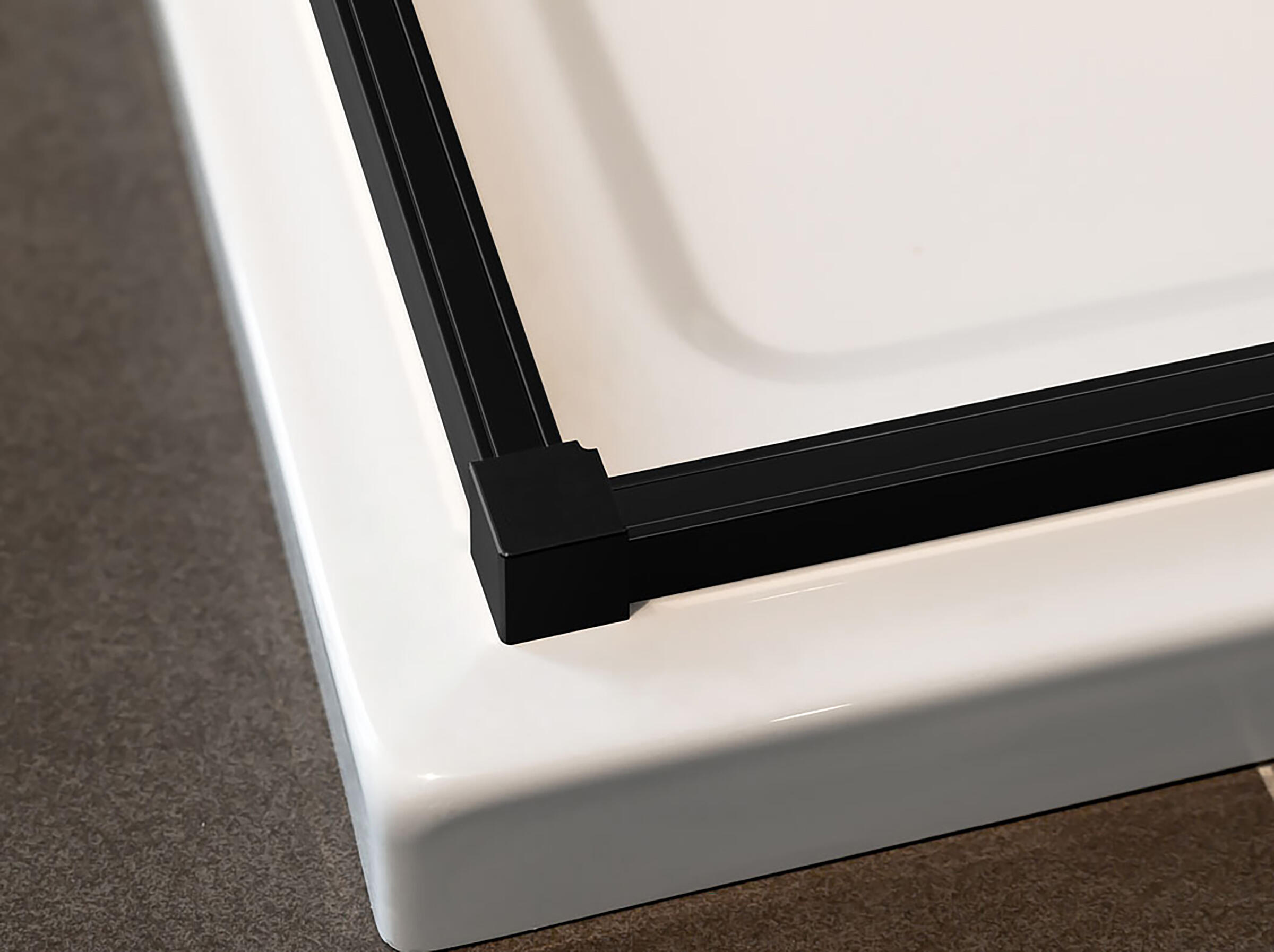 Cabine de duche quadrada 70x70x195 cm perfil preto Aqua - 3