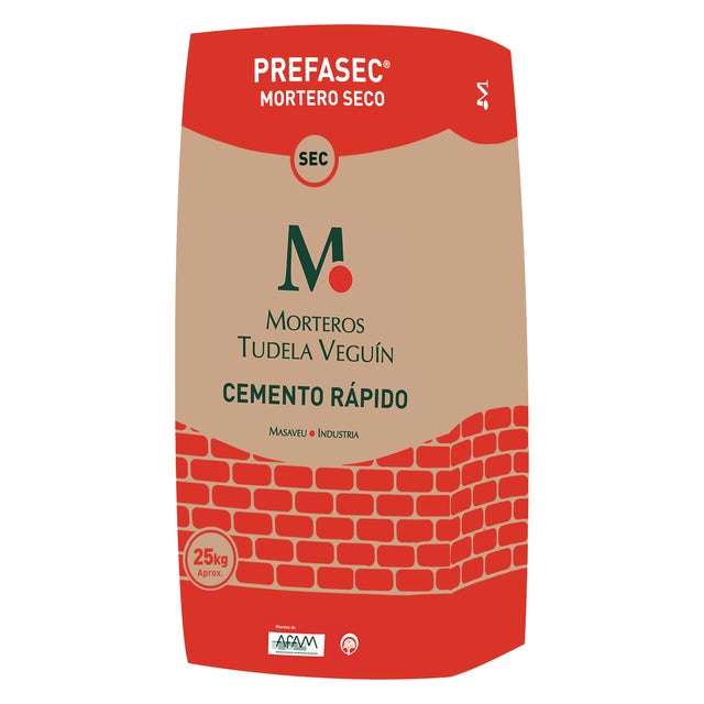 MORTERO RÁPIDO TUDELA VEGUIN PREFASEC 25 KG