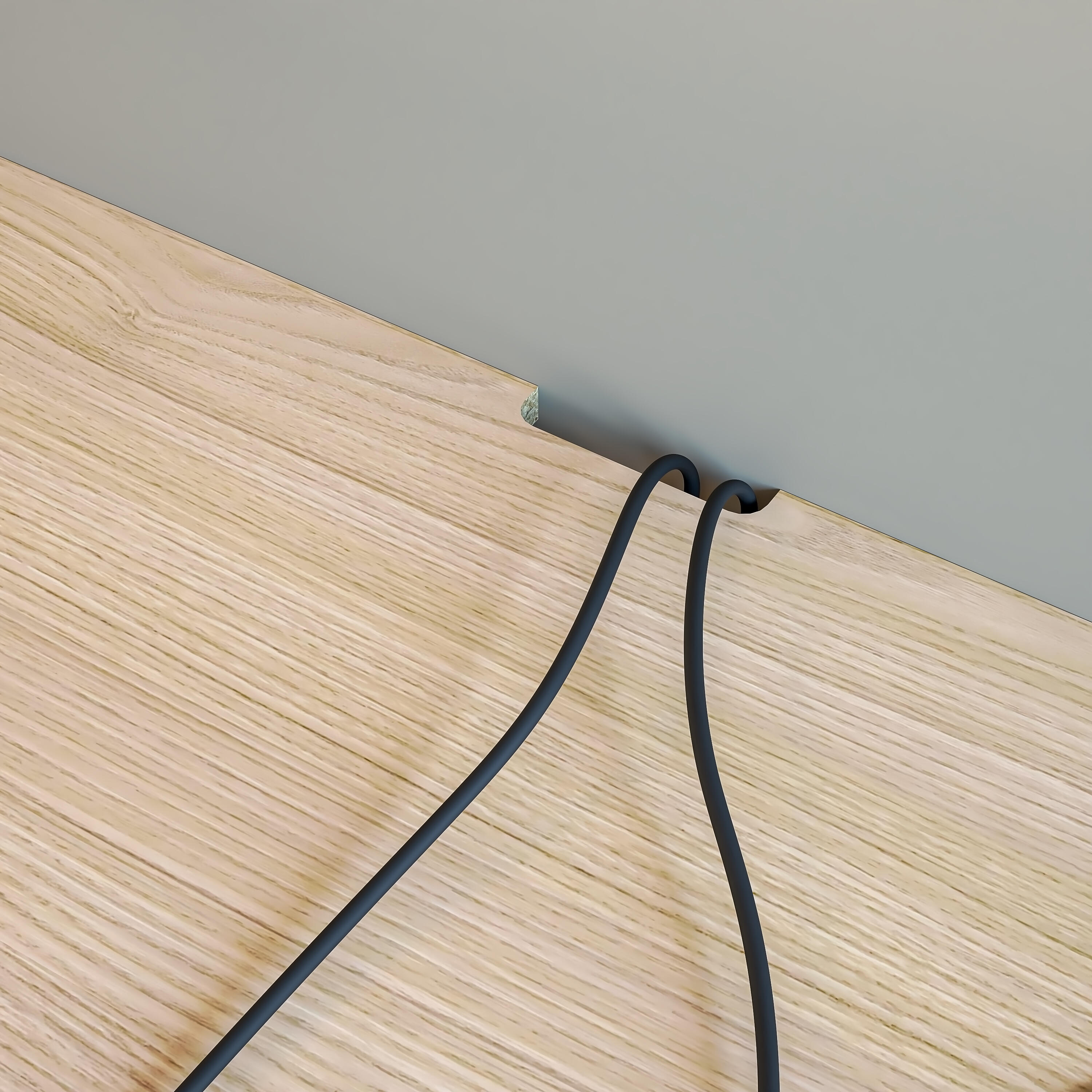 Meuble TV SPACEO Evo'M effet chêne H.38,4 x L.120,2 x P.38 cm - 2