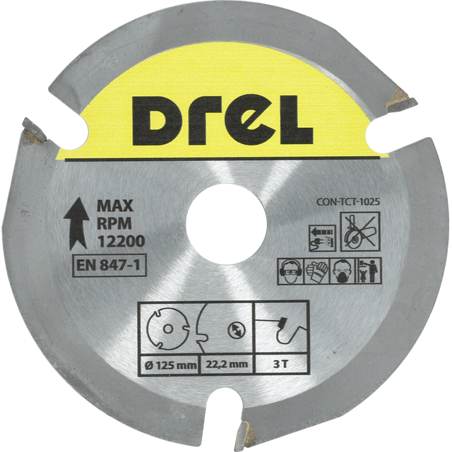 Tarcza do cięcia drewna 125 mm 3T CON-TCT-1025 DREL