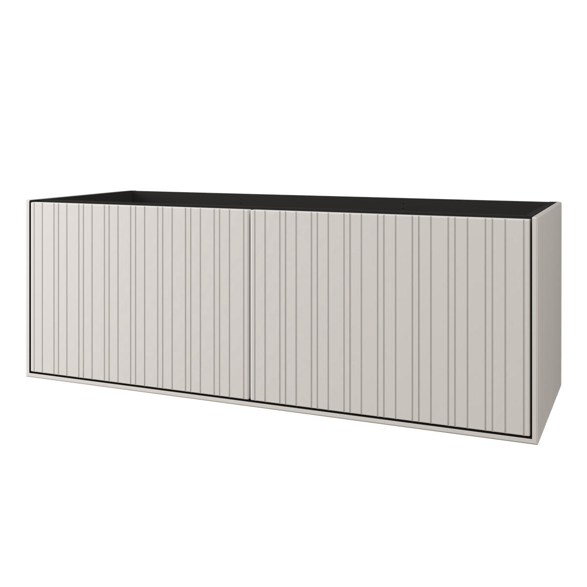 Mobile da bagno sospeso sotto lavabo Modula di Baden Haus L 120 x H 43 x P 46 cm bianco cannettato opaco, 2 cassetti - 2