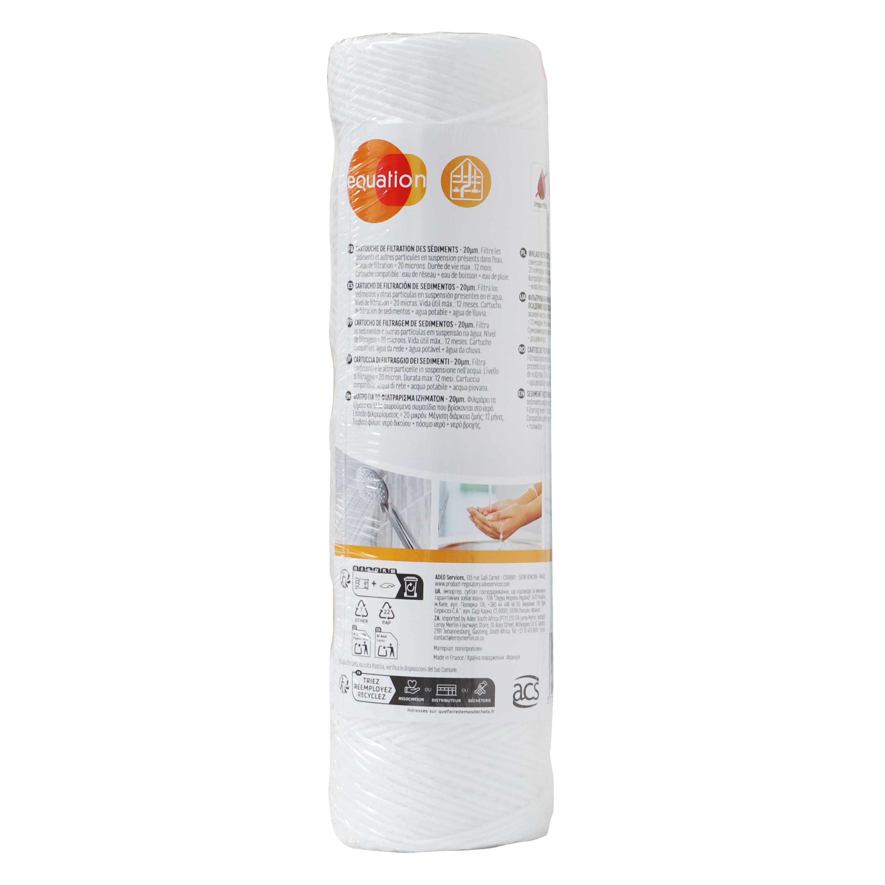 Cartuccia filtro acqua antisedimentazione EQUATION 20 Micron - 6