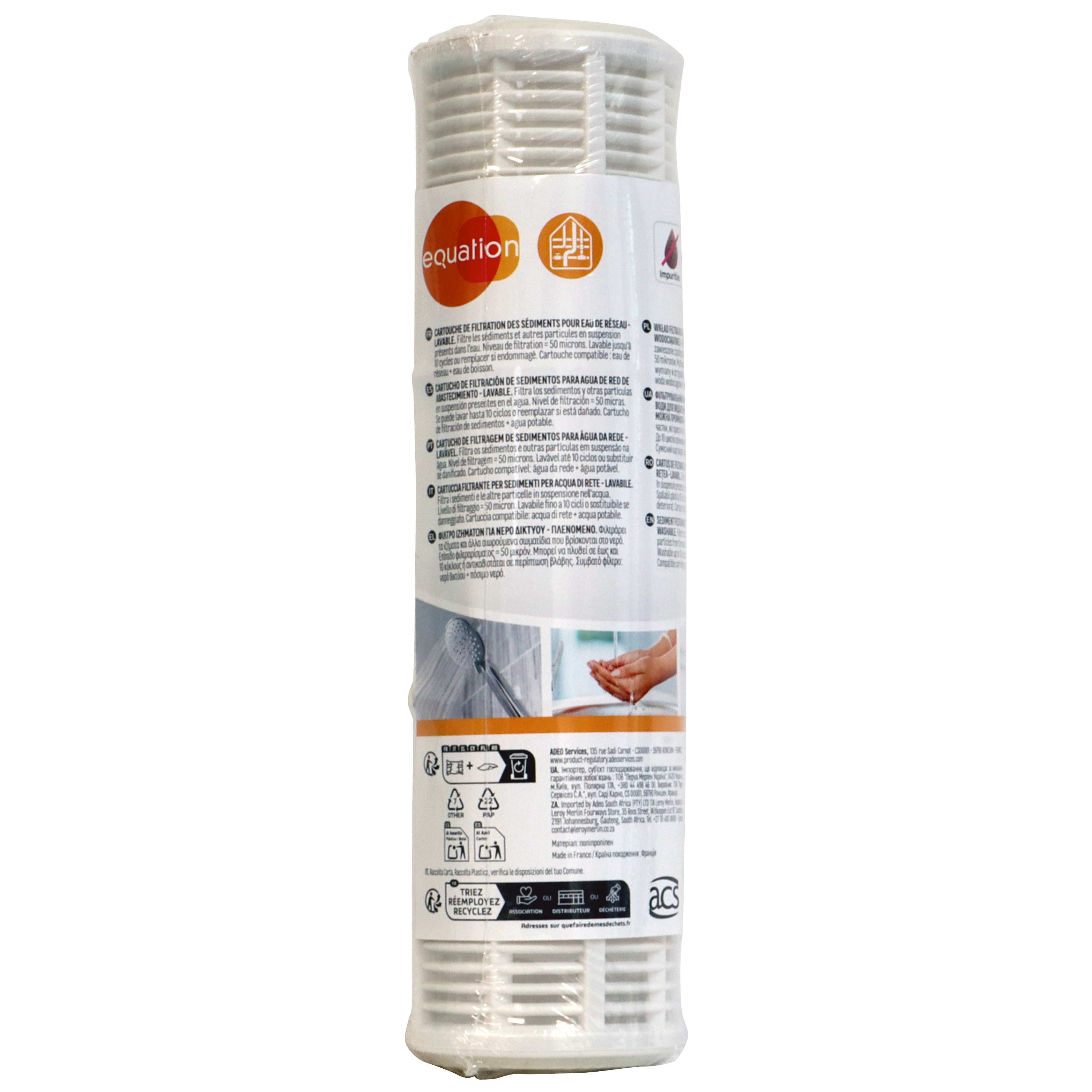 Filtre lavable anti sédiment 50 microns pour station filtration d'eau, EQUATION - 5