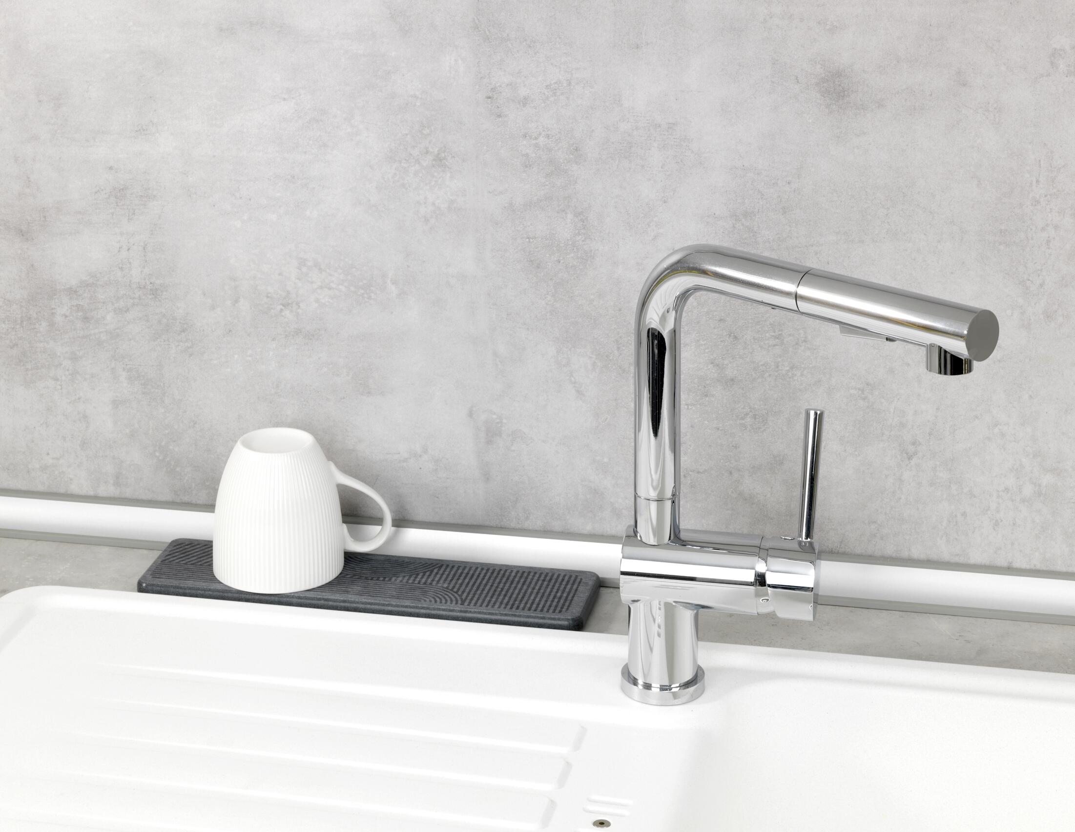 Tapete escorredor de louça 8x30 cm cinzento Wenko Damon - 14