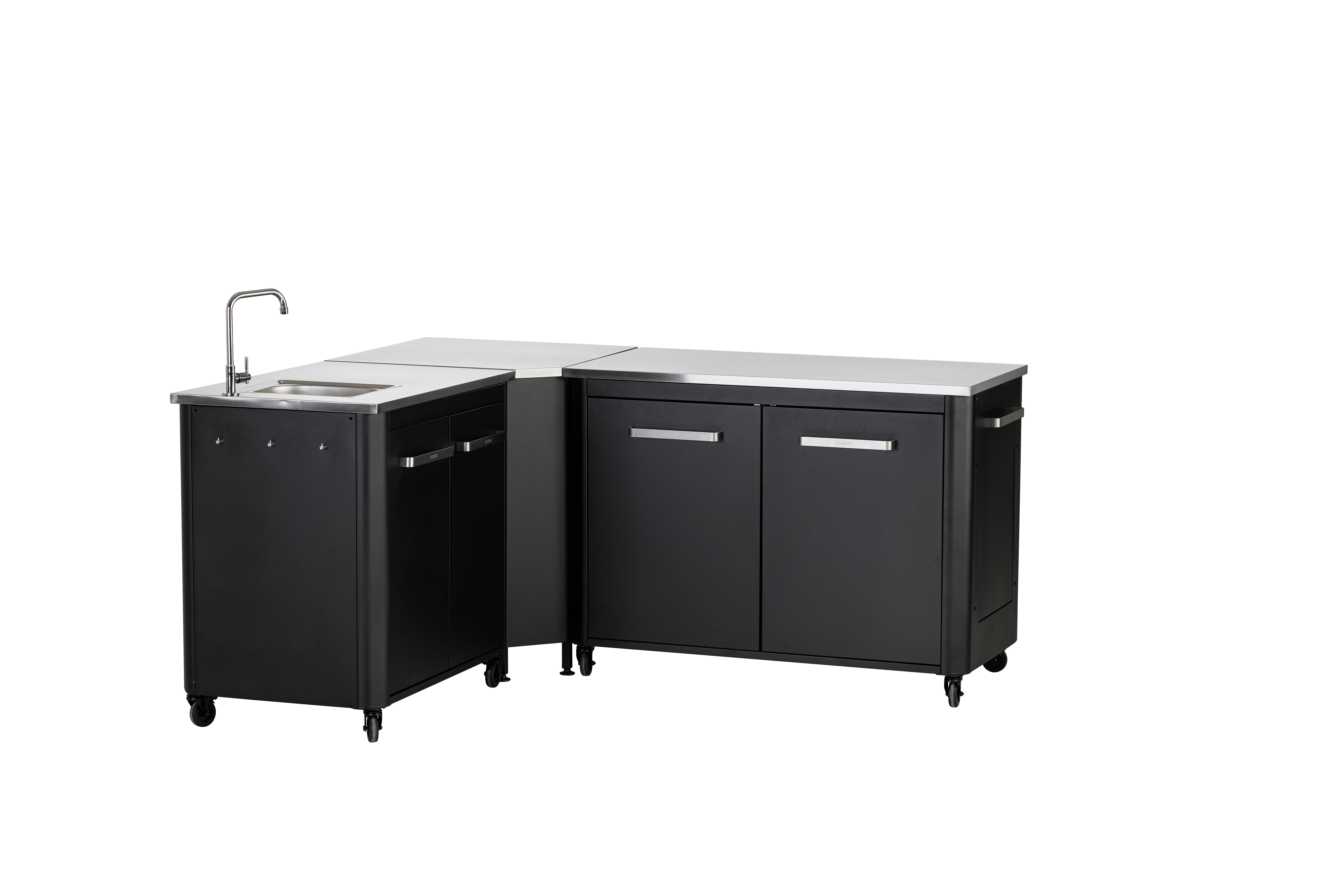 Cuisine d'extérieur d'angle 120 cm + évier 90 cm COZZE | Leroy Merlin