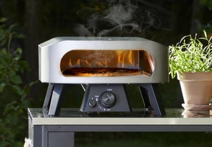 Four à Pizza Extérieur GOPLUS 3 Couches Acier Inox - Pliable, Avec Thermomètre Et Pierre à Pizza