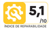 Índice de reparabilidade: 5.1 de 10