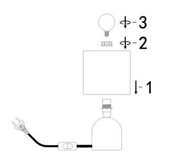 Lampe Oeko, céramique, terracotta, H.23 cm, E14 - 8