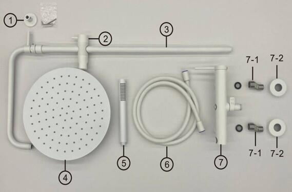 Colonne de douche mécanique ESSEBAGNO Envol Blanc - 3