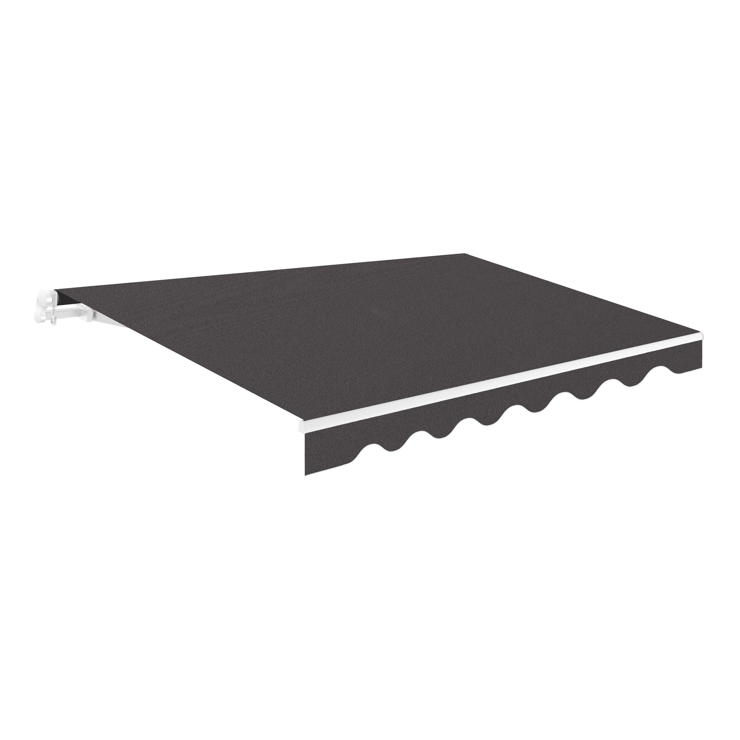 Toldo brazao extensible terrraza kronos manual blanco y tela gris 4x2,5m