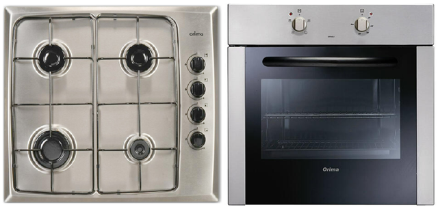 Pack placa a gás e forno estático Orima