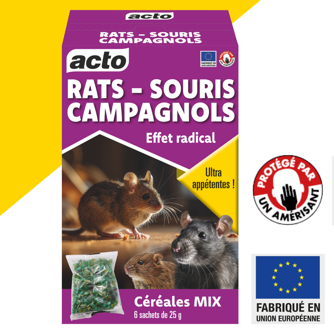 Céréale mix rats, souris, campagnols, Mix3 ACTO | Leroy Merlin