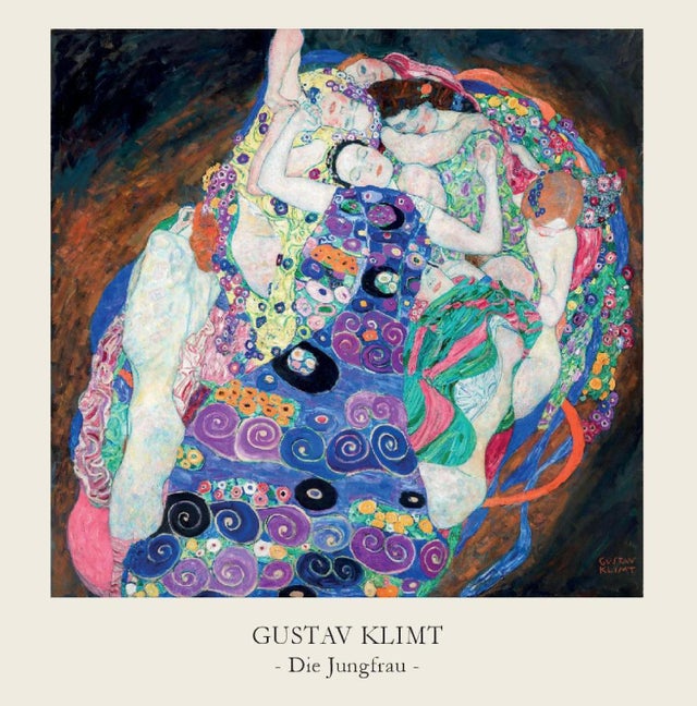 Carte postale Klimt - Die Jungfrau, multicouleurs  l.14 x H.14 cm