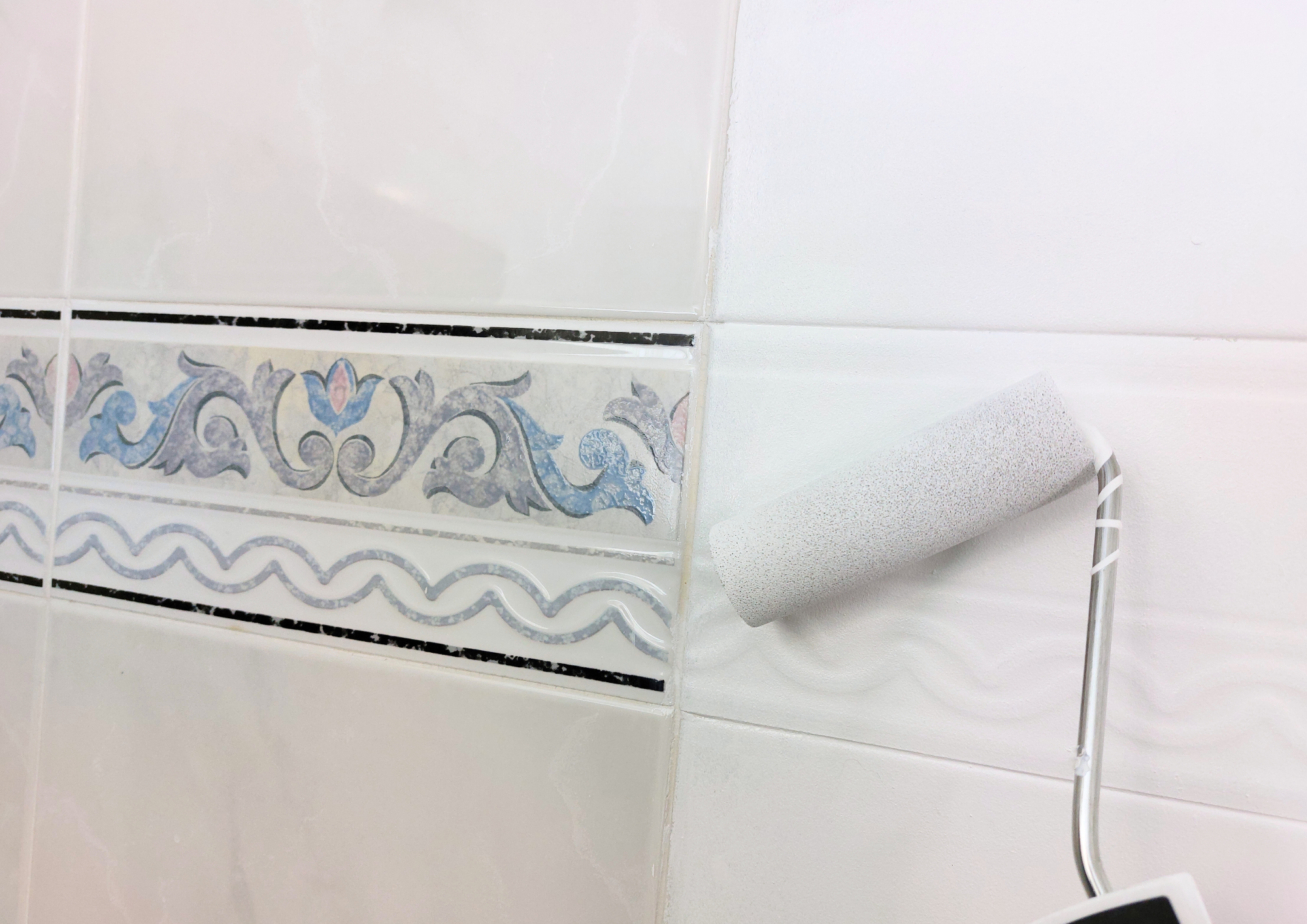 Mini rodillo para pintar decoraciones CIRET de 110 mm de anchura, 15 mm de diámetro, sin pelo. Fibra de poliéster. Varilla de acero. - 7