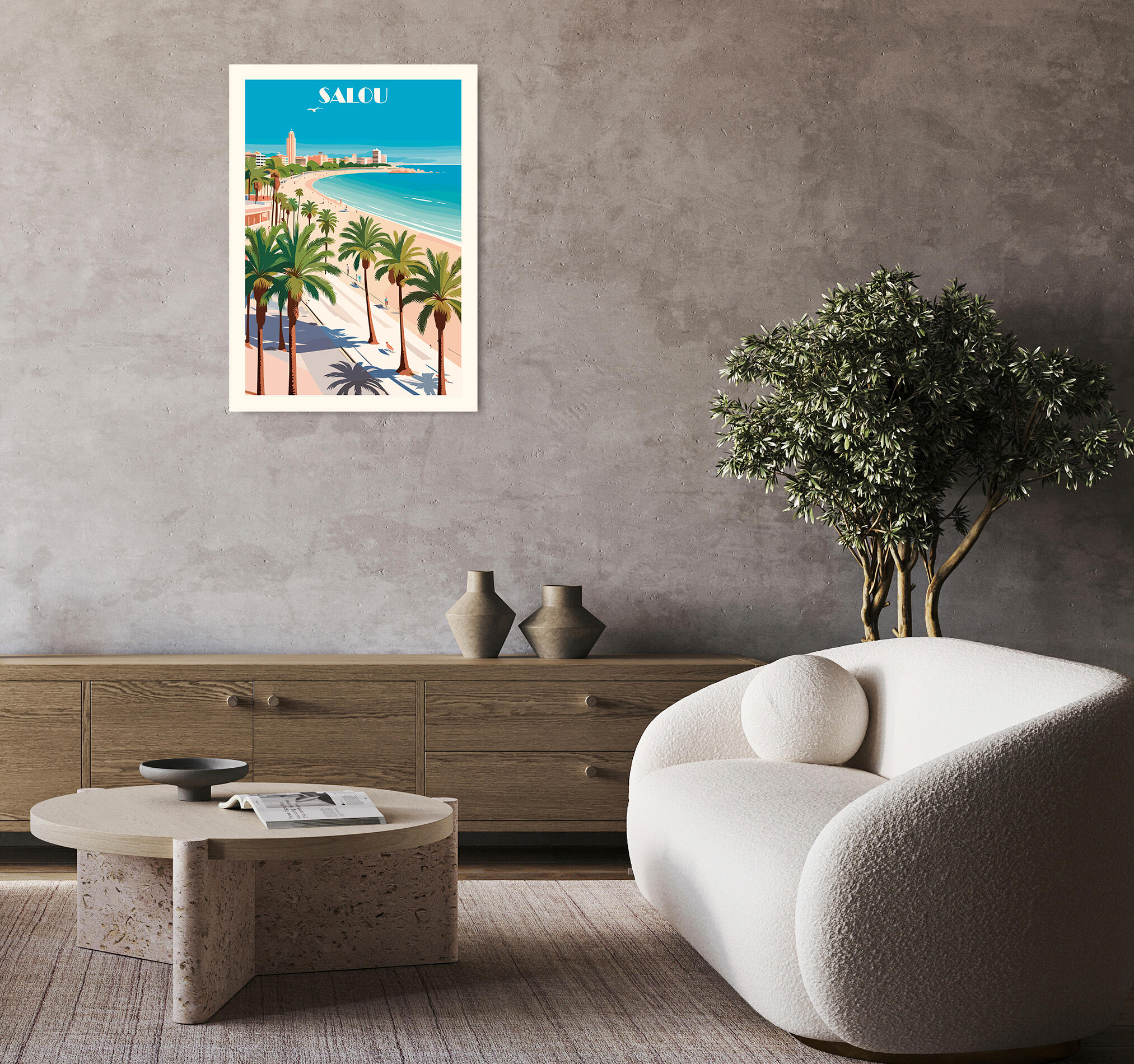 Pintura impresa sin marco Salou 70 x 50 cm | Leroy Merlin