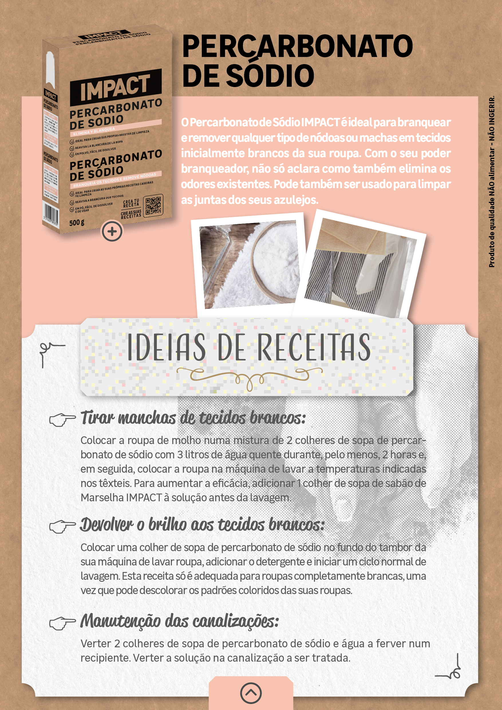 Branqueador de Roupa IMPACT Percarbonato de Sódio 500GR - 4