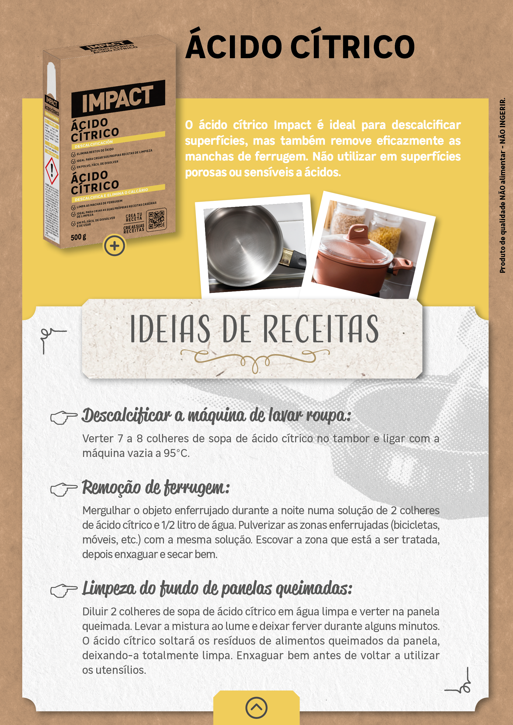 Ácido cítrico 500 gr Impact - 4