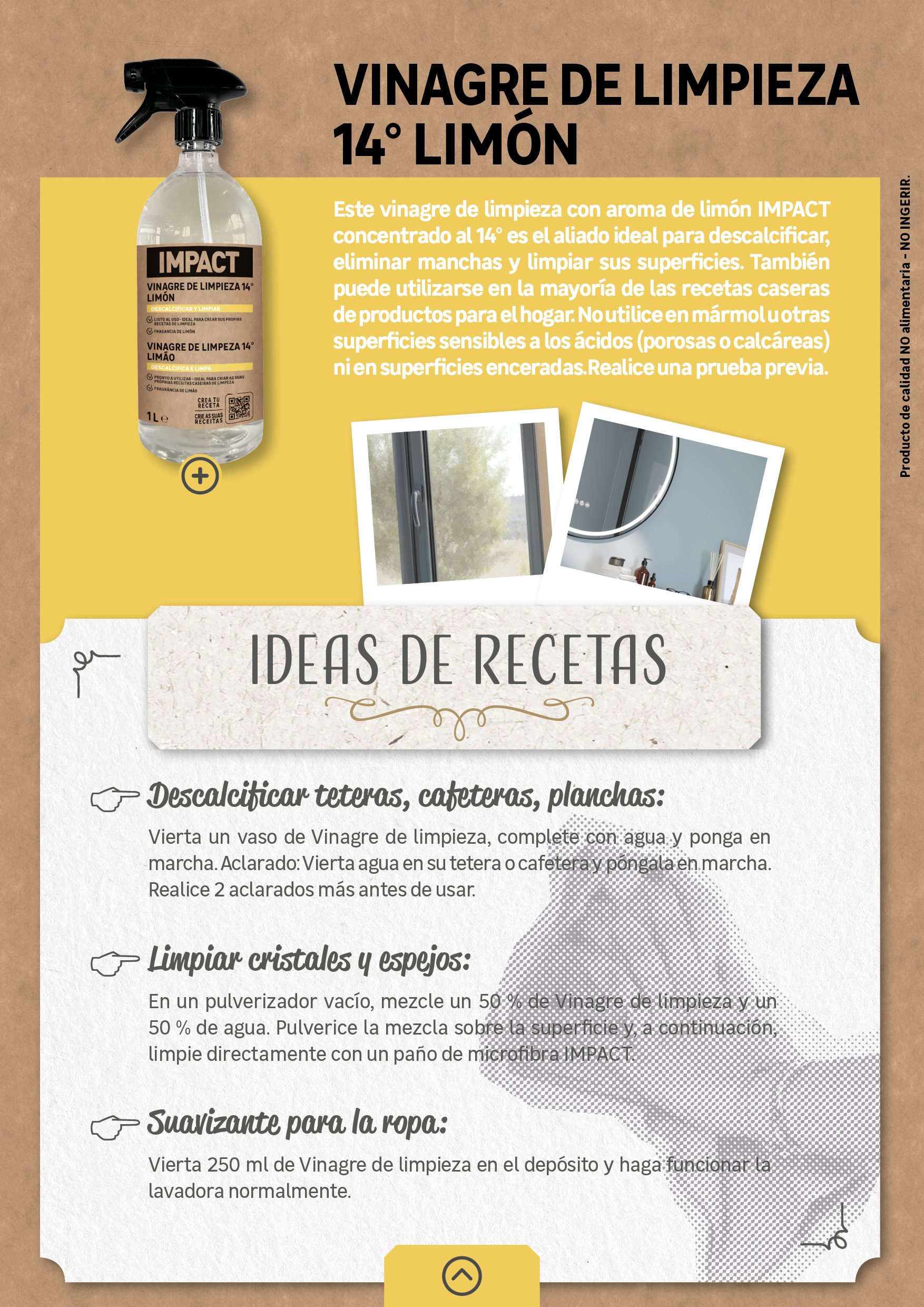 Vinagre blanco 14% limón IMPACT 1L - 3