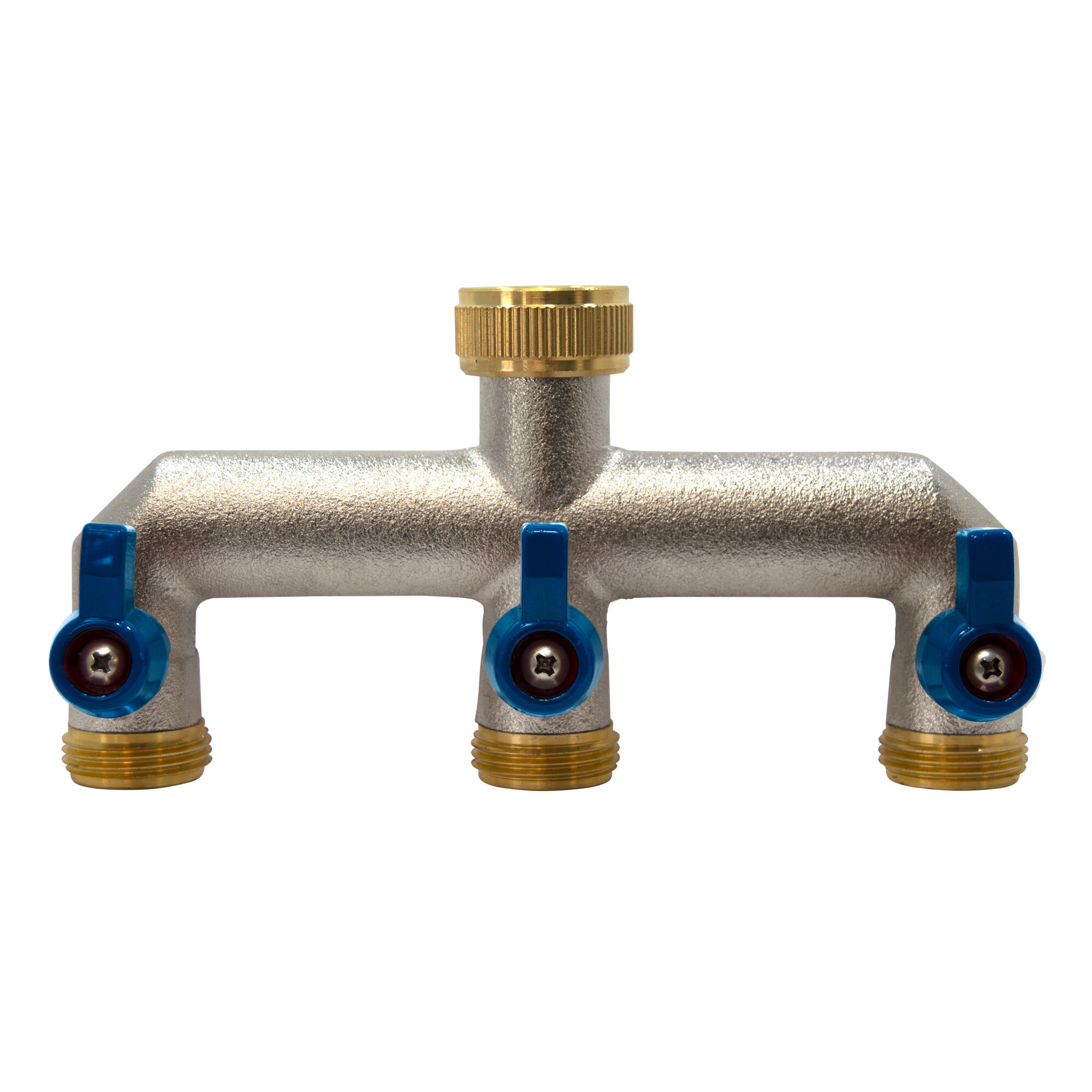 Grifo triple de latón 3/4 x 3/4