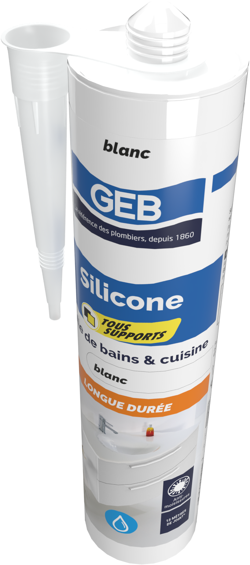 Silicone GEB, blanc, 280 ml - 3