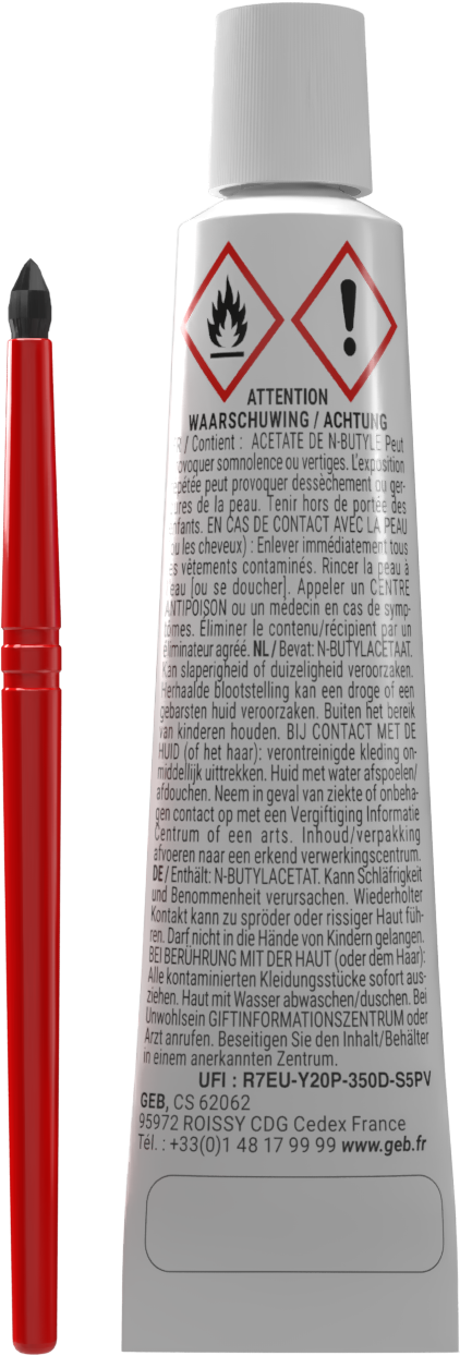 Retouche émail blanc GEB, 0.02 l - 2
